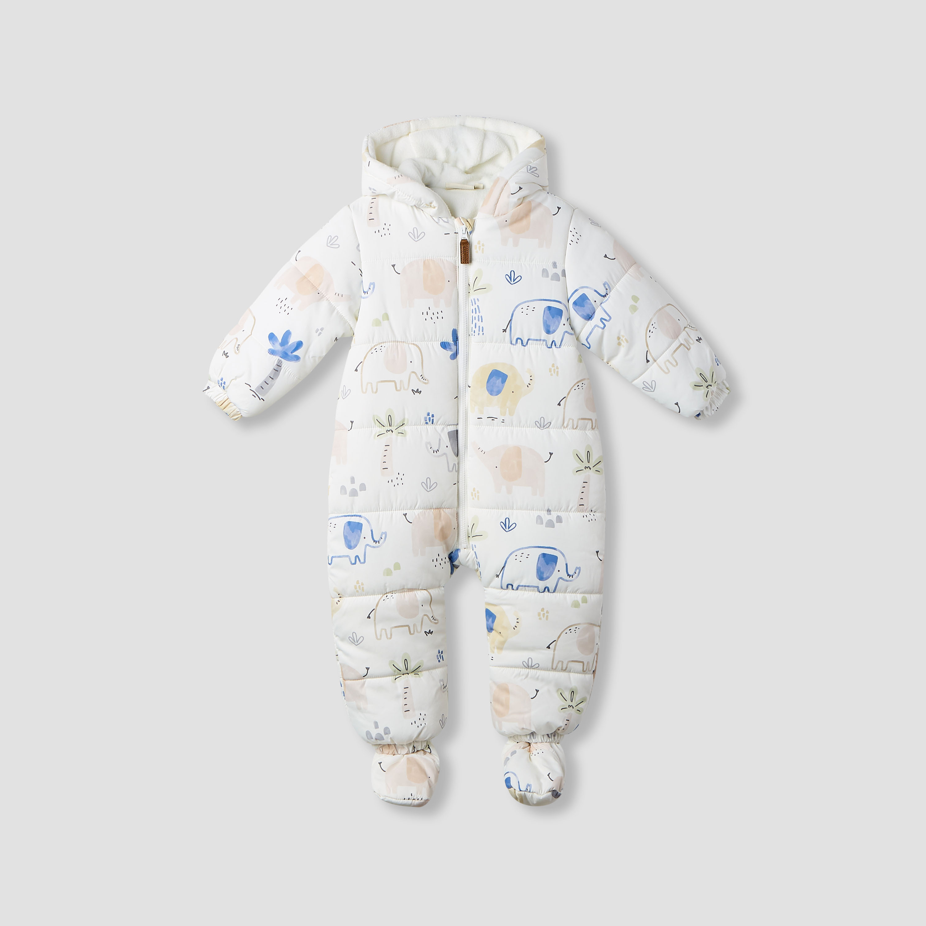 Juniors Hooded Neck Coverall with Zip Closure - Polyester - Long Sleeves-baby-boys-clothing-winterwear-sleepsuits-image-1