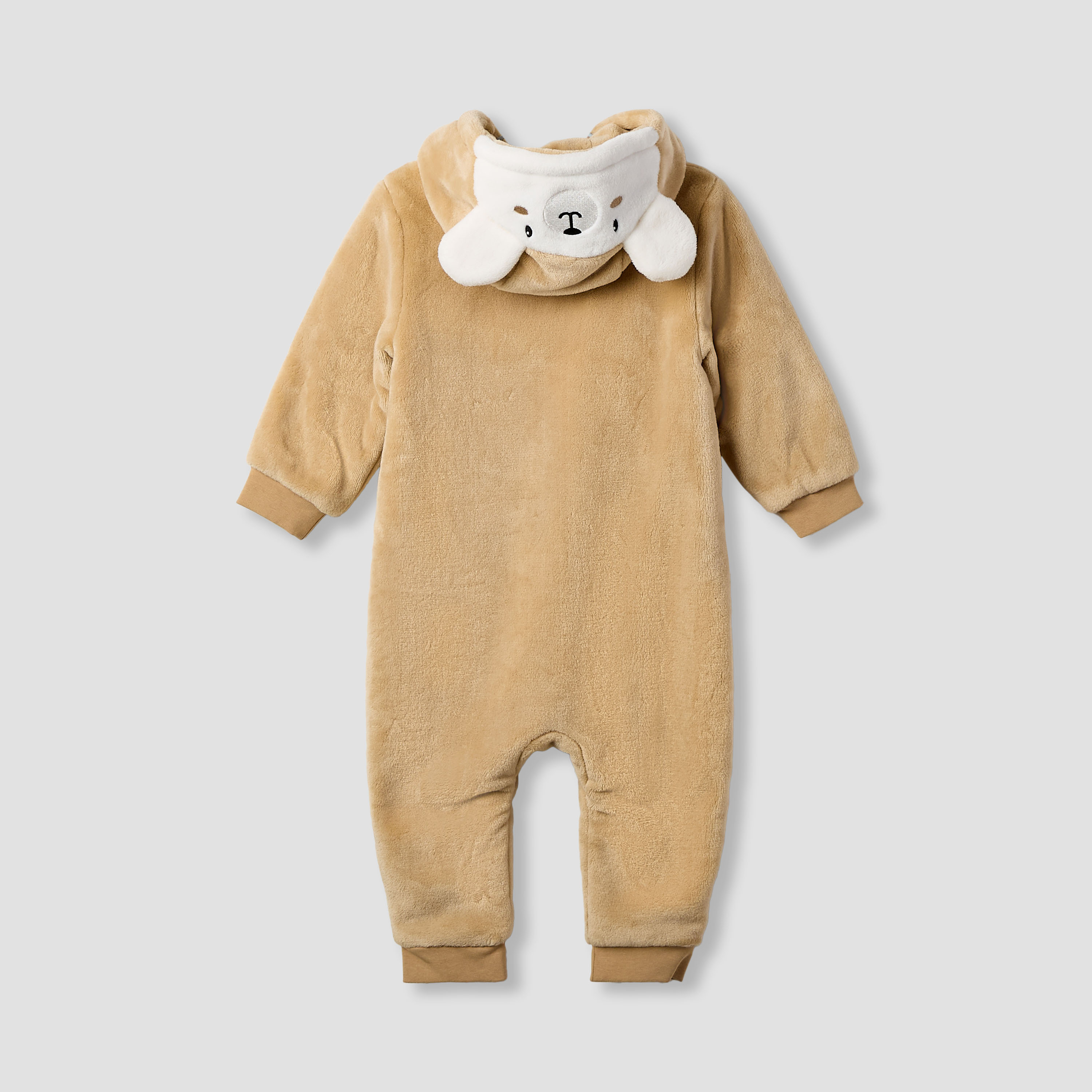 أفرول بوليستر بقبعة وأكمام طويلة وسحاب إغلاق من جونيورز-baby-boys-clothing-nightwear-sleepsuits-image-2