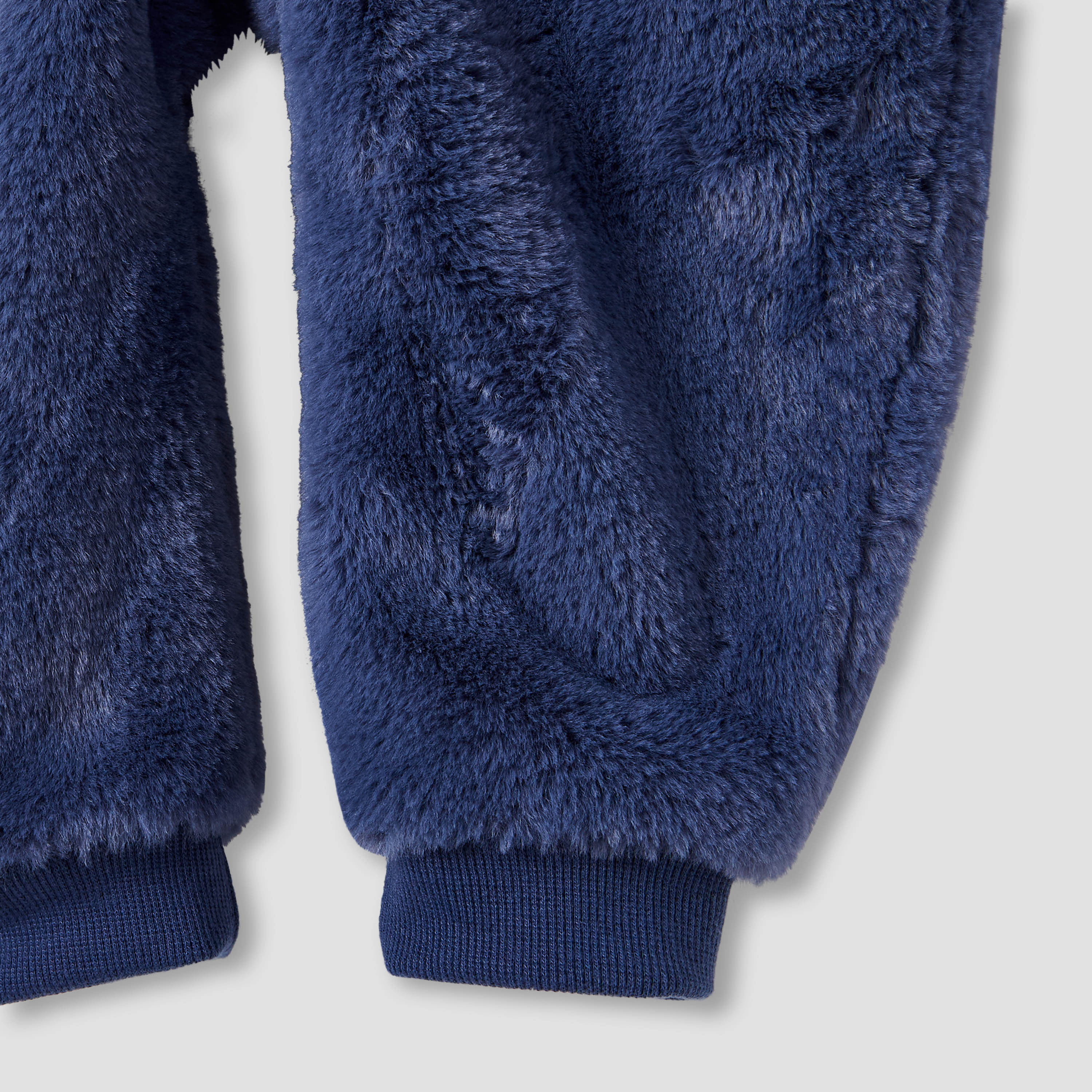 Juniors Applique Detail Hooded Coverall with Long Sleeves and Zip Closure-baby-boys-clothing-nightwear-sleepsuits-image-4