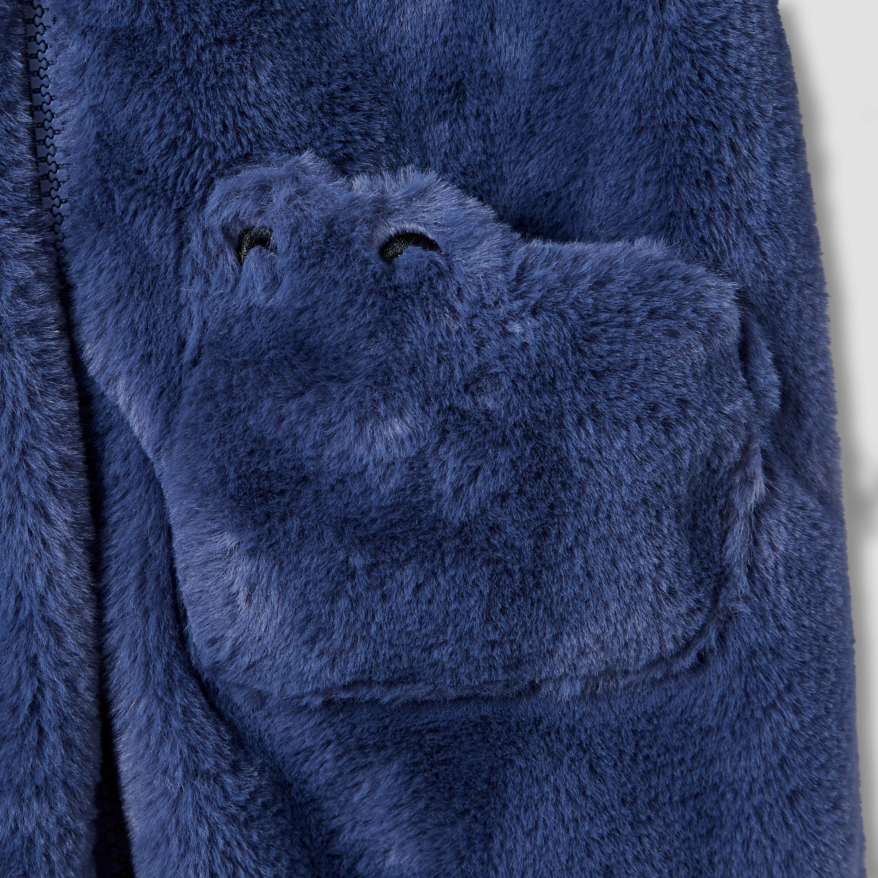 Juniors Applique Detail Hooded Coverall with Long Sleeves and Zip Closure-baby-boys-clothing-nightwear-sleepsuits-image-6