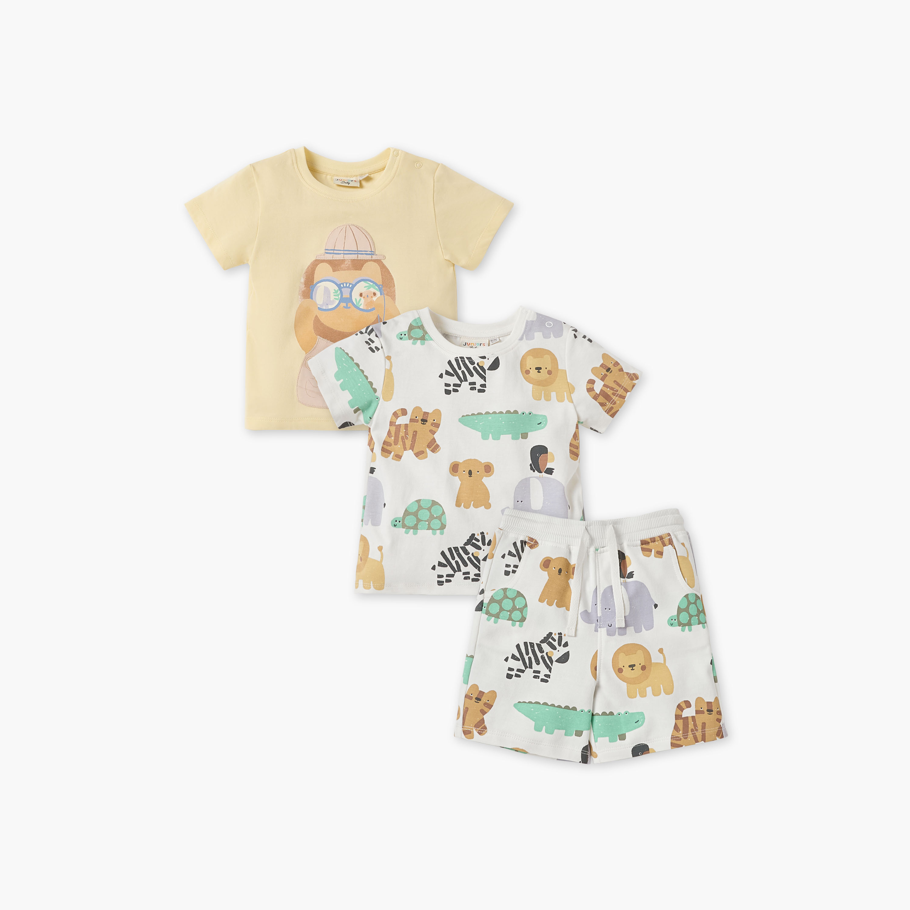 Juniors 3-Piece Printed T-shirt and Shorts Set-baby-boys-clothing-setsandcoords-image-1