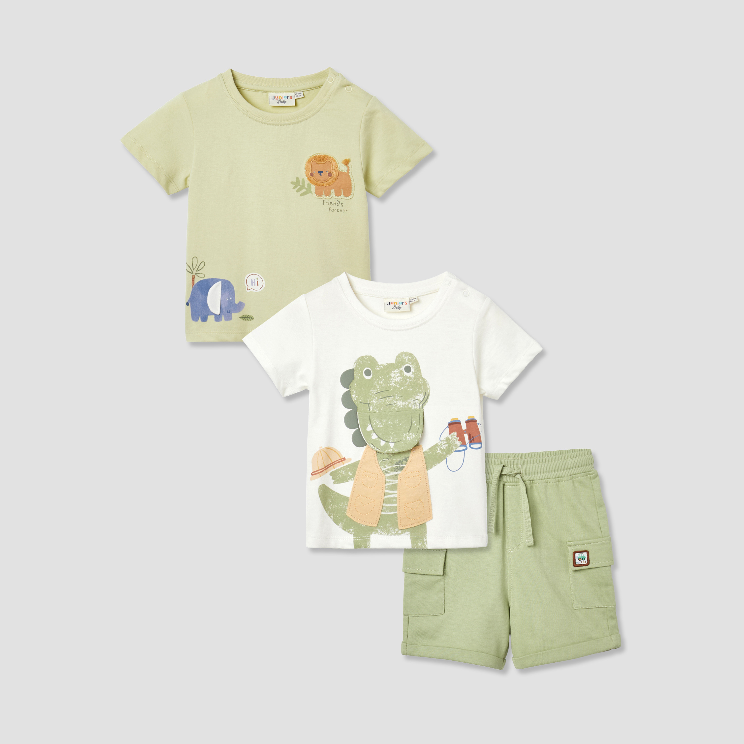 طقم شورت وتيشيرت 3 قطع بطبعات من جونيورز-baby-boys-clothing-setsandcoords-image-1