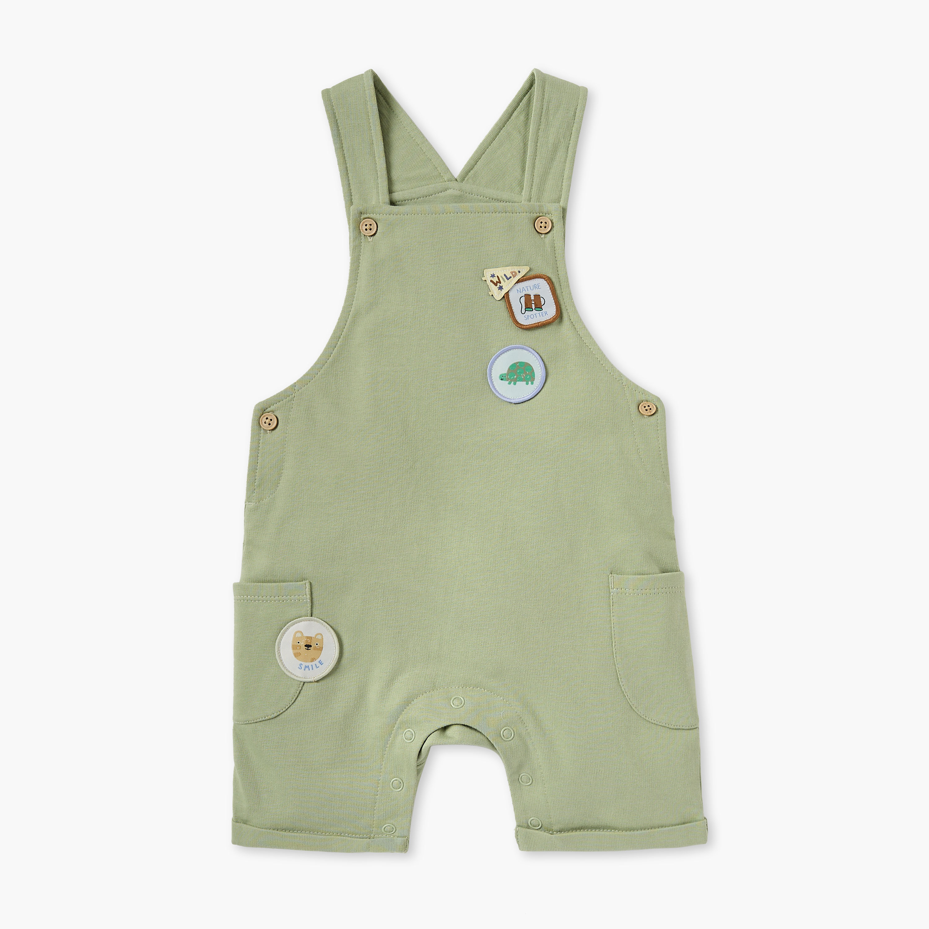 Juniors Applique Detail Dungaree and T-shirt Set-baby-boys-clothing-setsandcoords-image-3