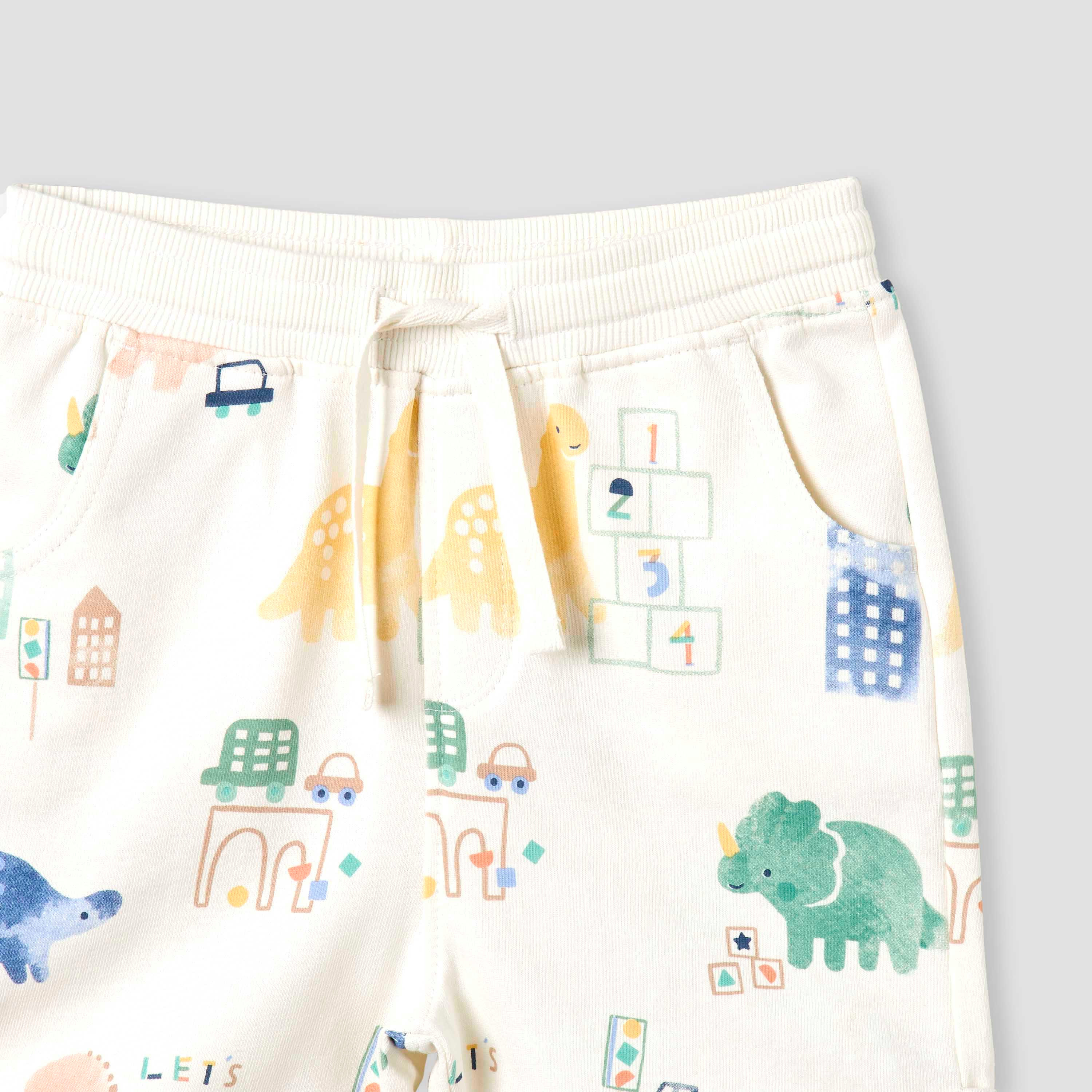 طقم شورت وتيشيرت 3 قطع بطبعات ديناصور من جونيورز-baby-boys-clothing-setsandcoords-image-8