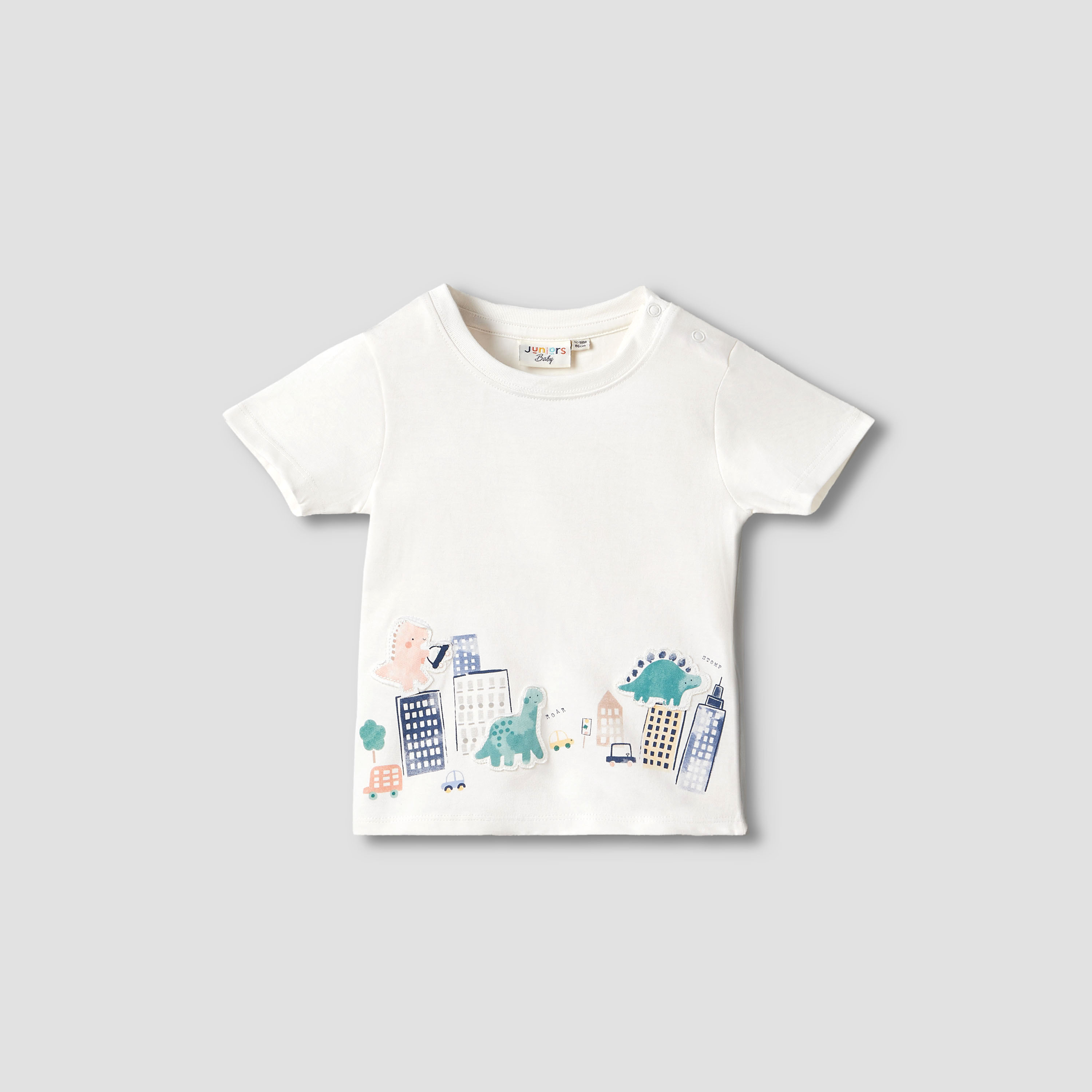 Juniors Dinosaur Applique 3-Piece T-shirts and Shorts Set-baby-boys-clothing-setsandcoords-image-2