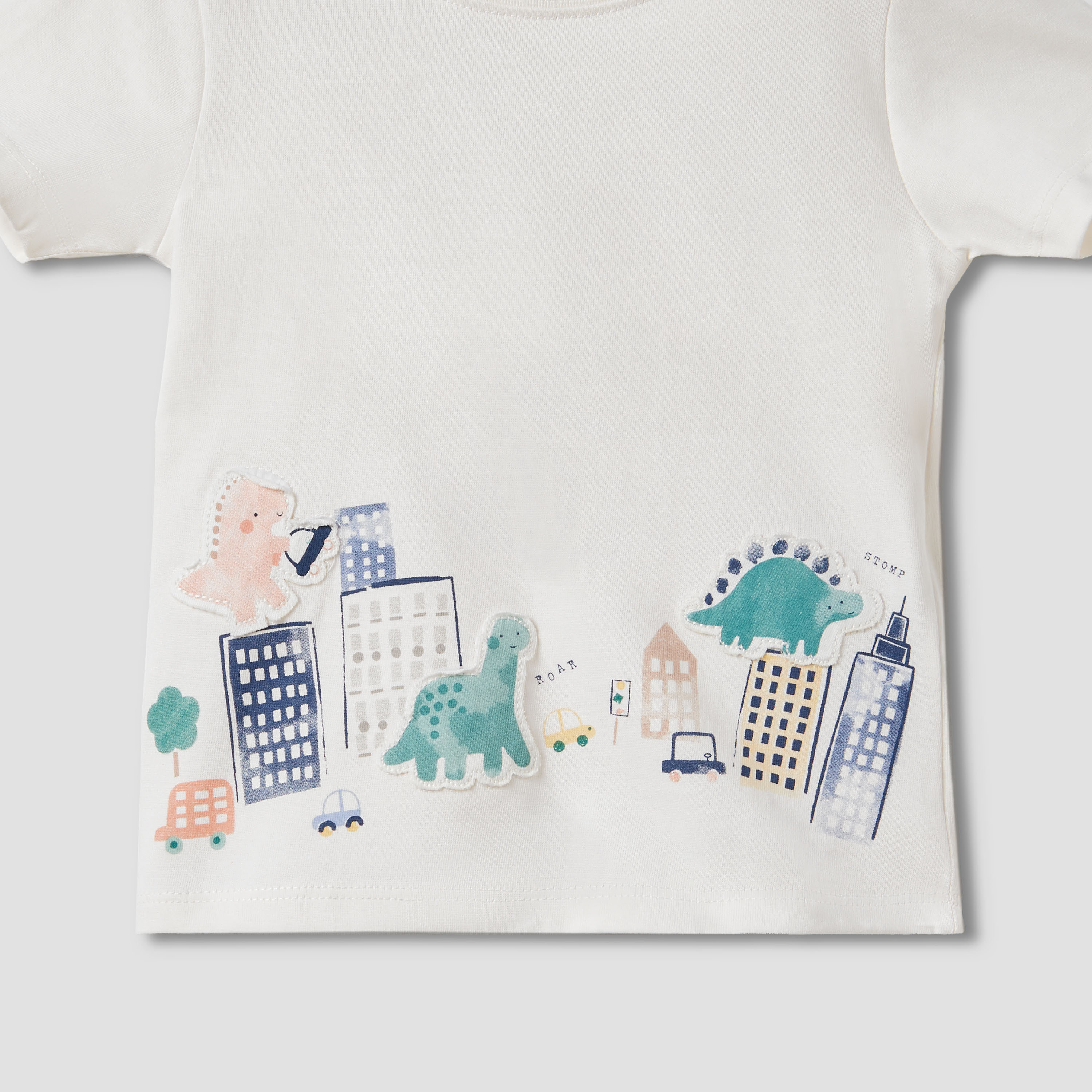 Juniors Dinosaur Applique 3-Piece T-shirts and Shorts Set-baby-boys-clothing-setsandcoords-image-5