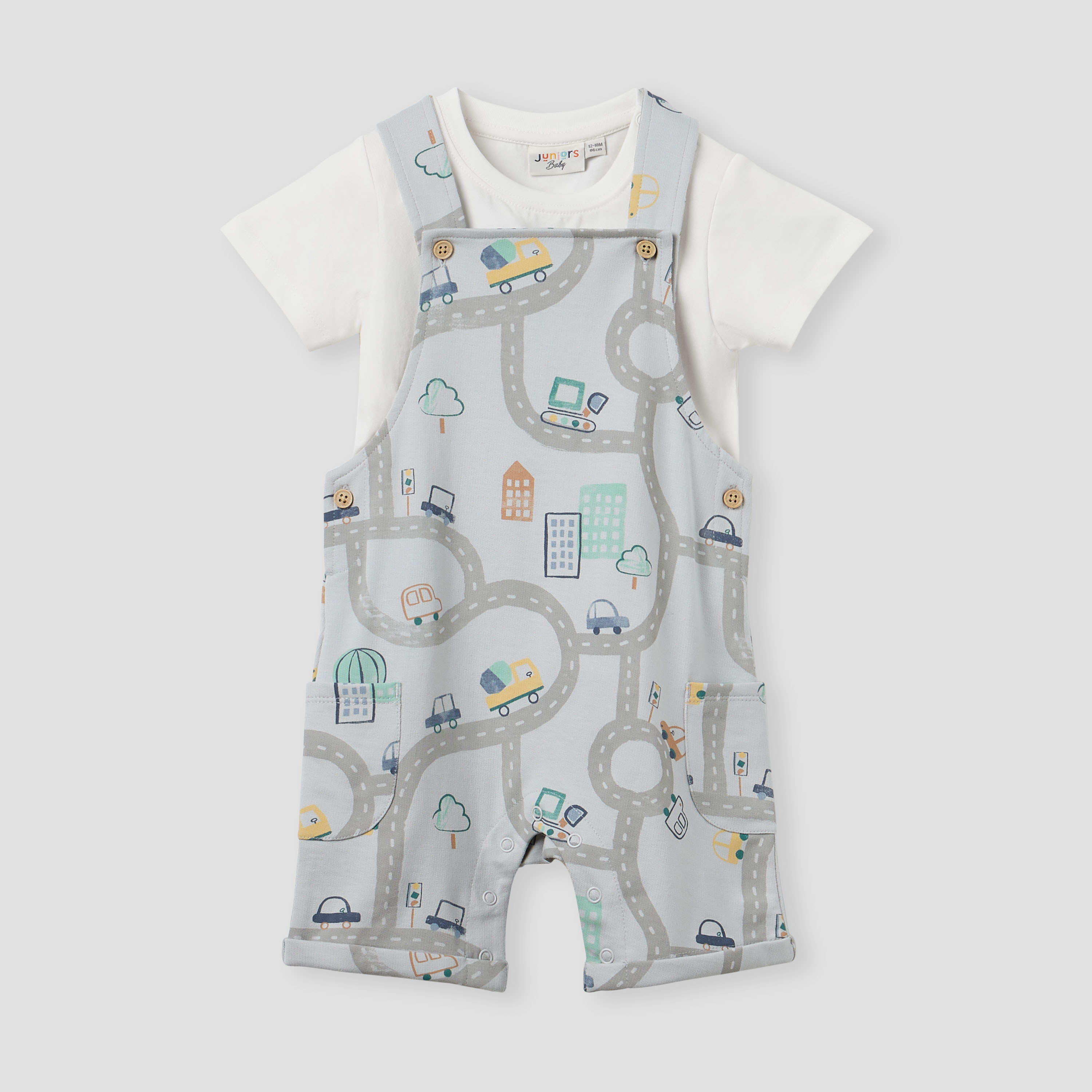 طقم دنغري وتيشيرت بطبعات من جونيورز-baby-boys-clothing-setsandcoords-image-1