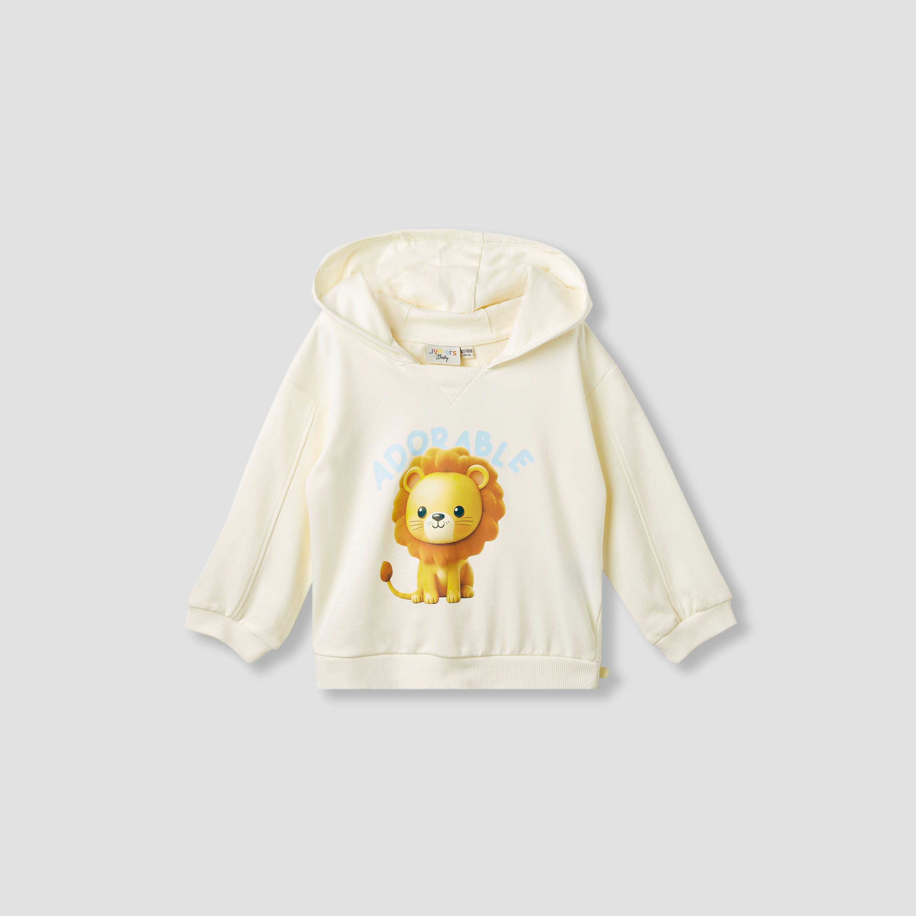 Juniors Lion Print Hoodie and Joggers Set-baby-boys-clothing-winterwear-setsandcoords-image-2