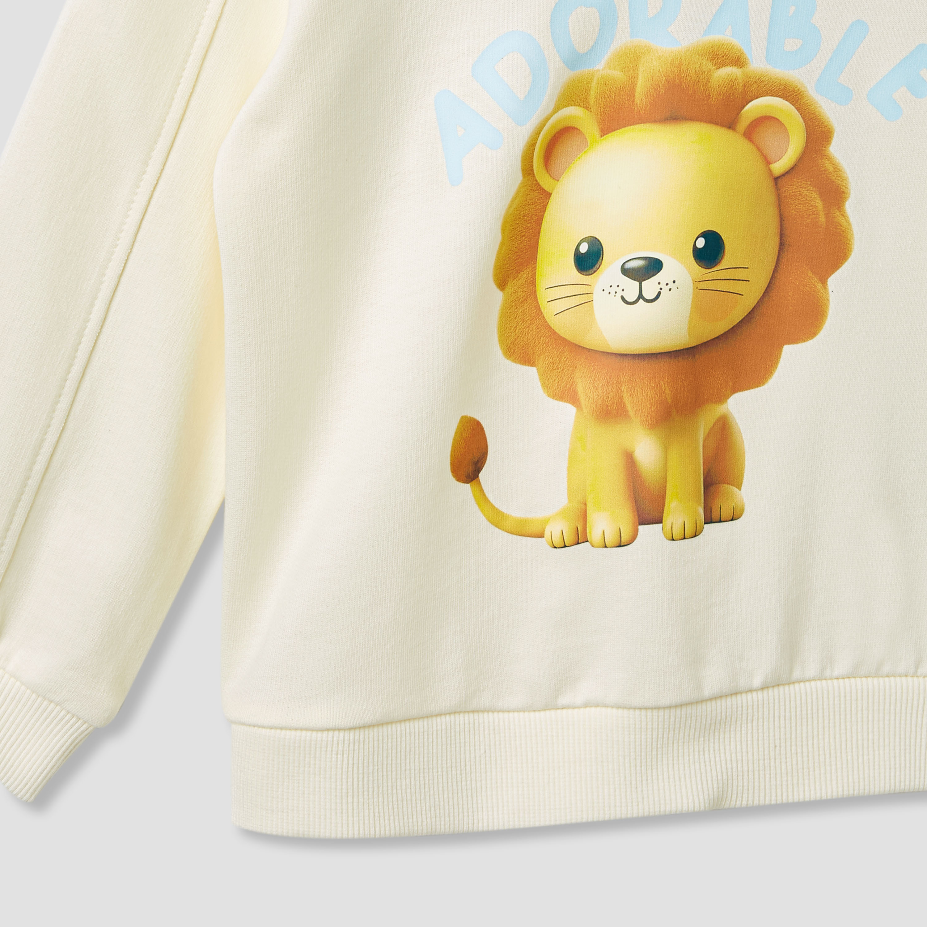 Juniors Lion Print Hoodie and Joggers Set-baby-boys-clothing-winterwear-setsandcoords-image-5