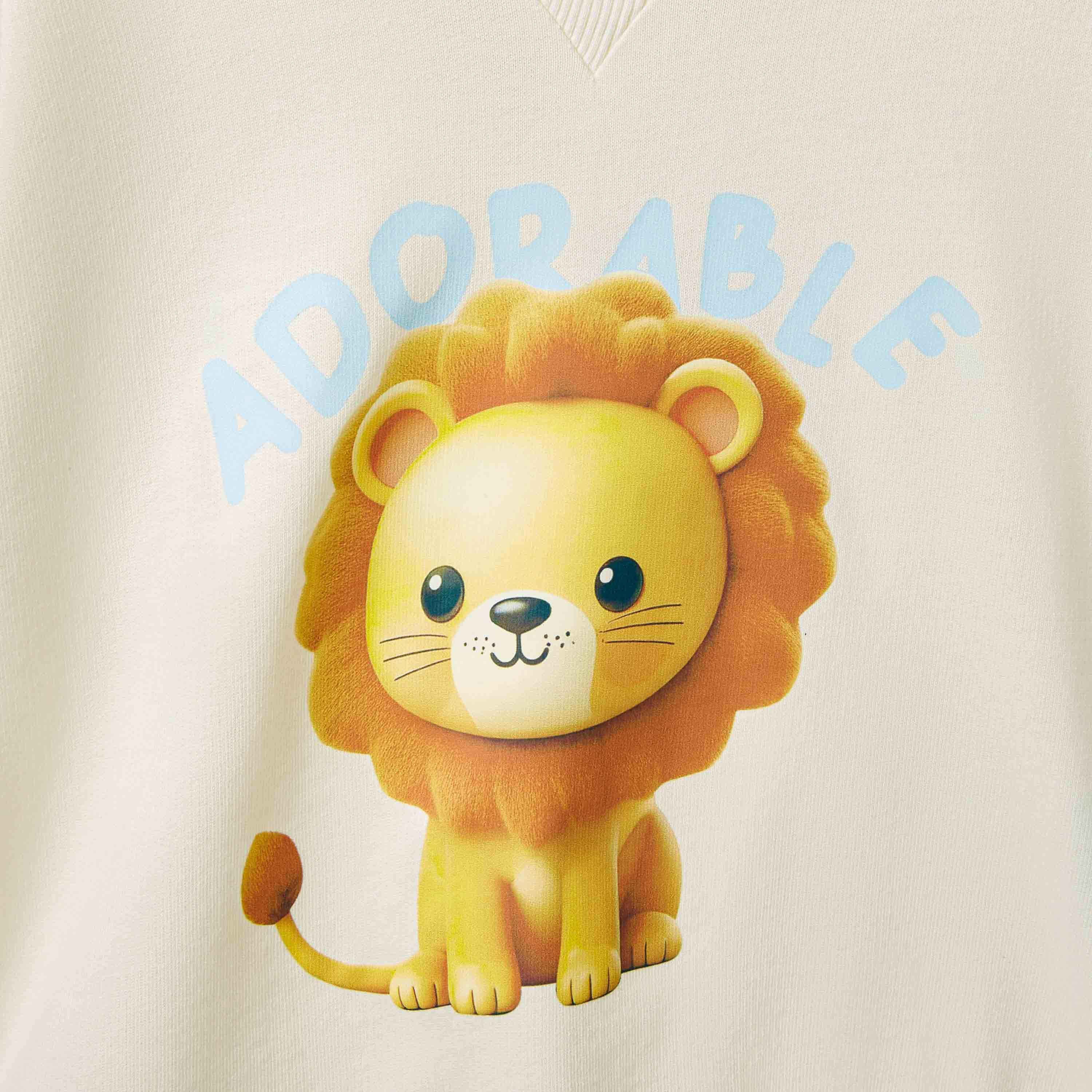 Juniors Lion Print Hoodie and Joggers Set-baby-boys-clothing-winterwear-setsandcoords-image-6