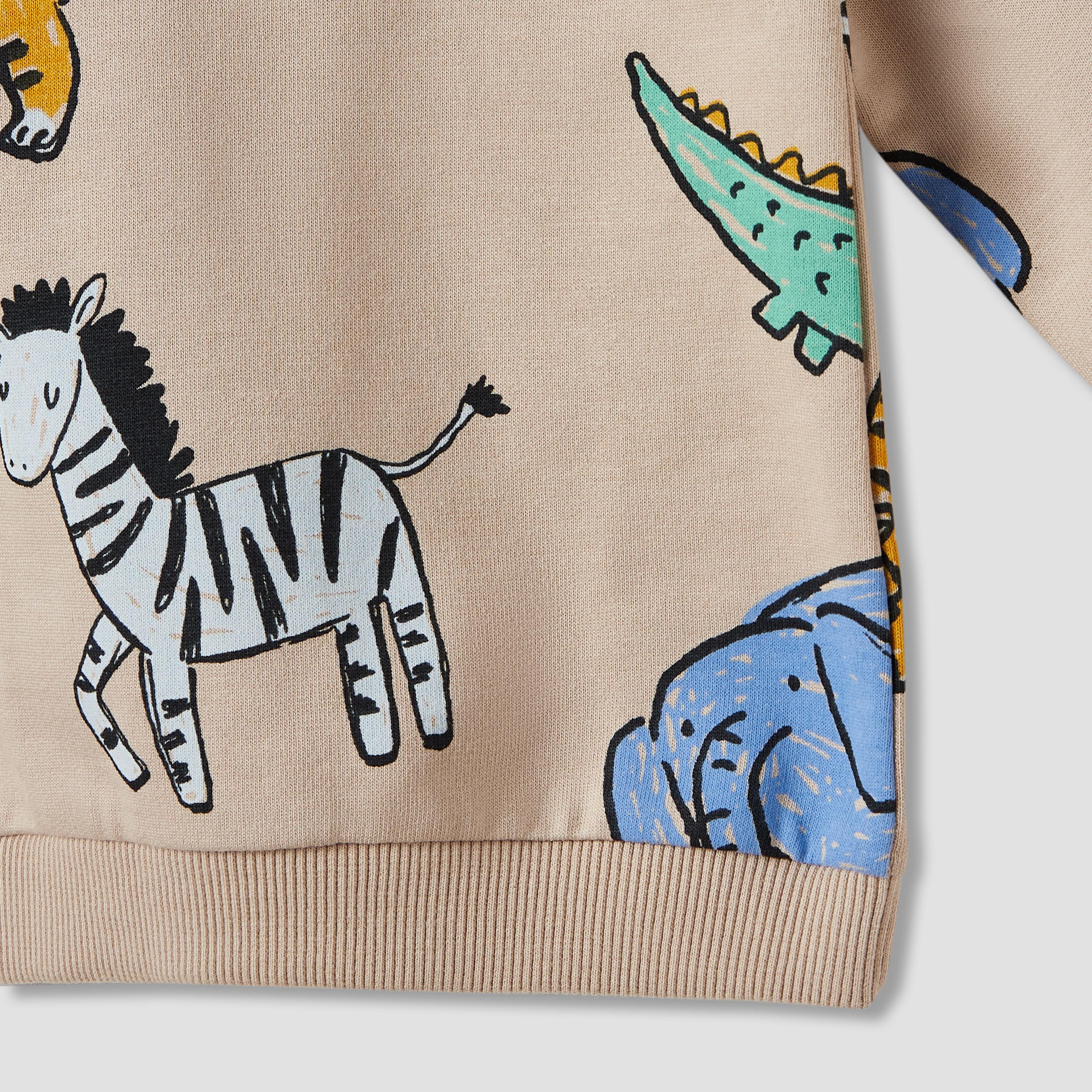 Juniors Animal Print Sweatshirt and Joggers Set-baby-boys-clothing-winterwear-setsandcoords-image-4