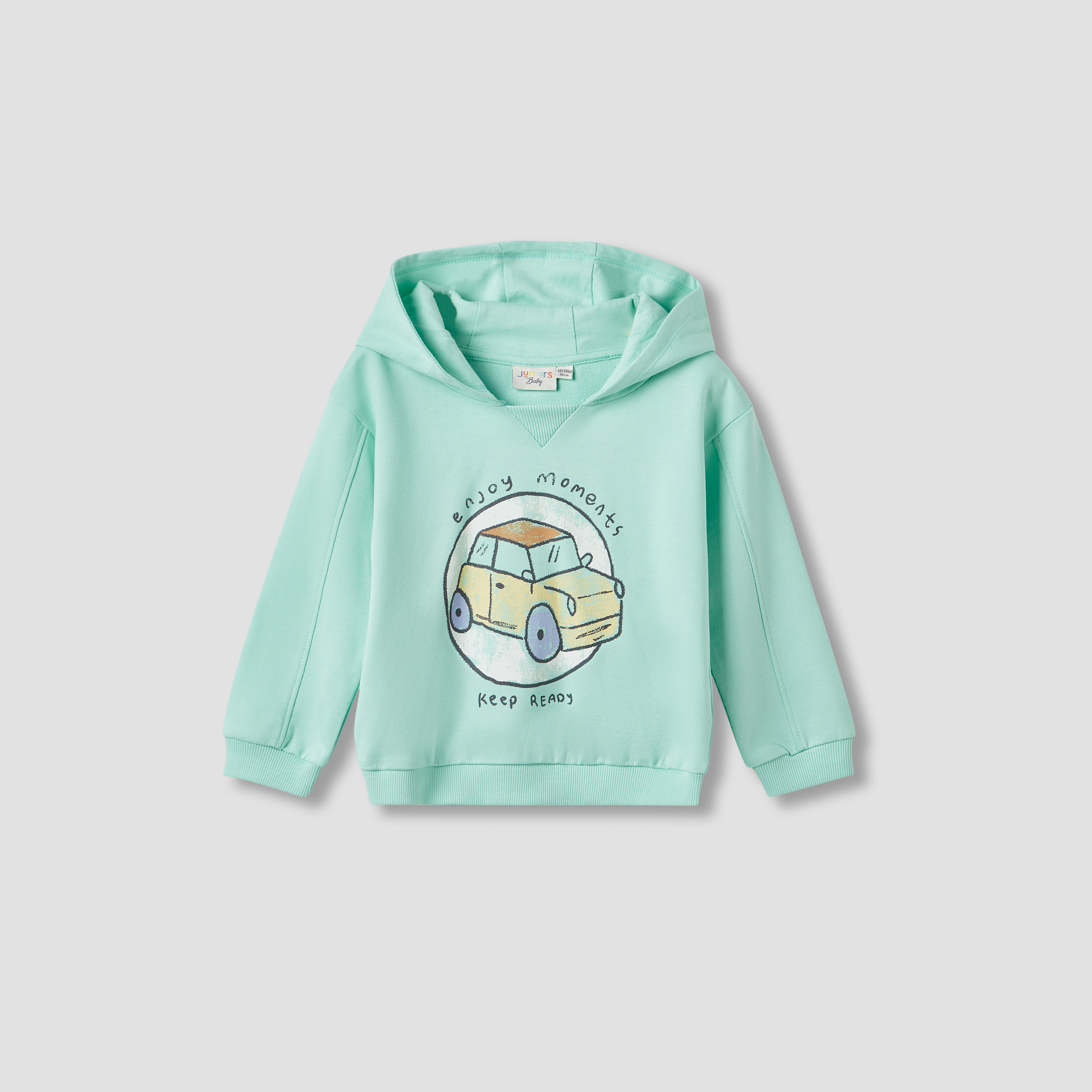 Juniors Graphic Print Hooded Sweatshirt and Joggers Set-baby-boys-clothing-winterwear-setsandcoords-image-2