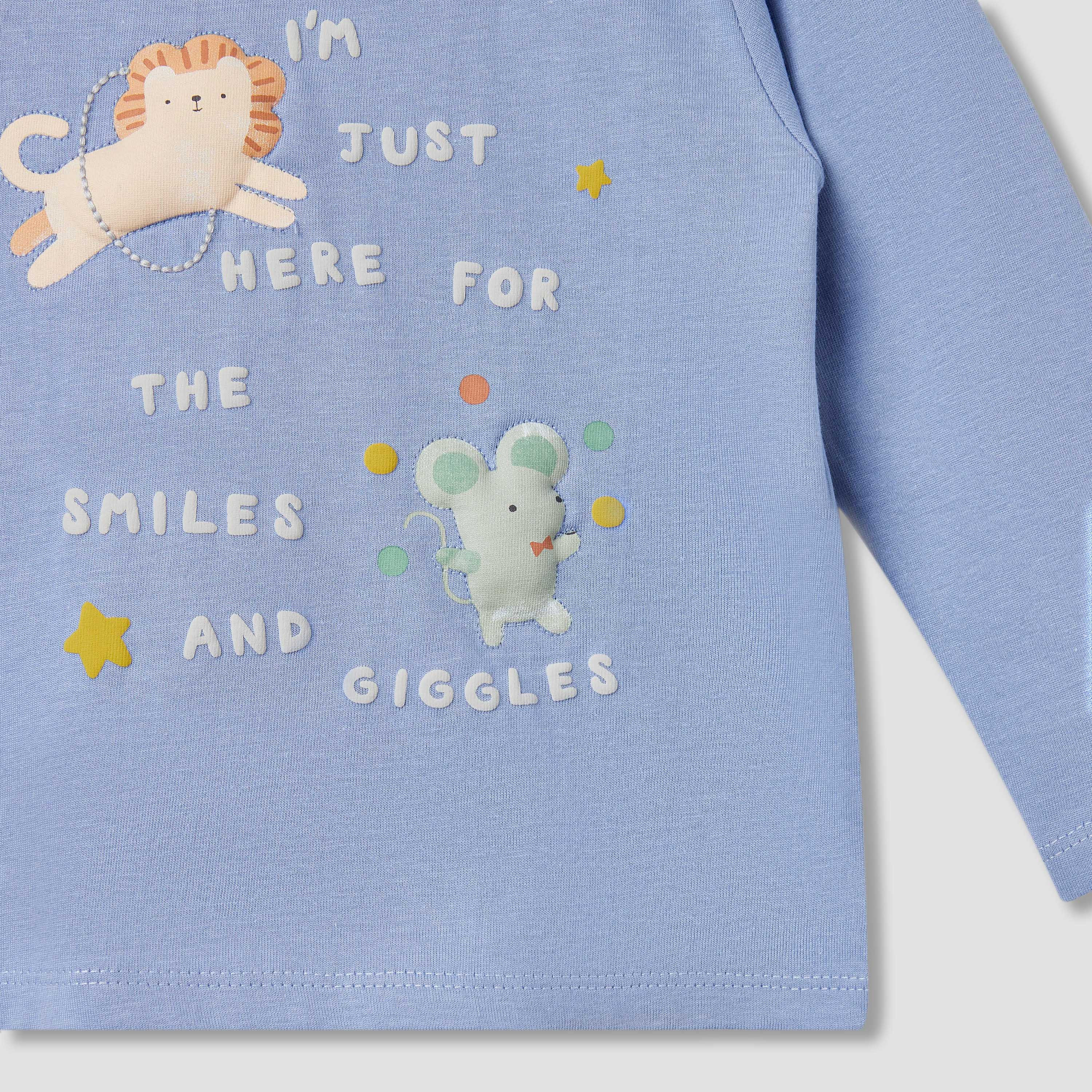 طقم بنطلون رياضي وتيشيرت بزخارف حيوان 3 قطع من جونيورز-baby-boys-clothing-setsandcoords-image-6