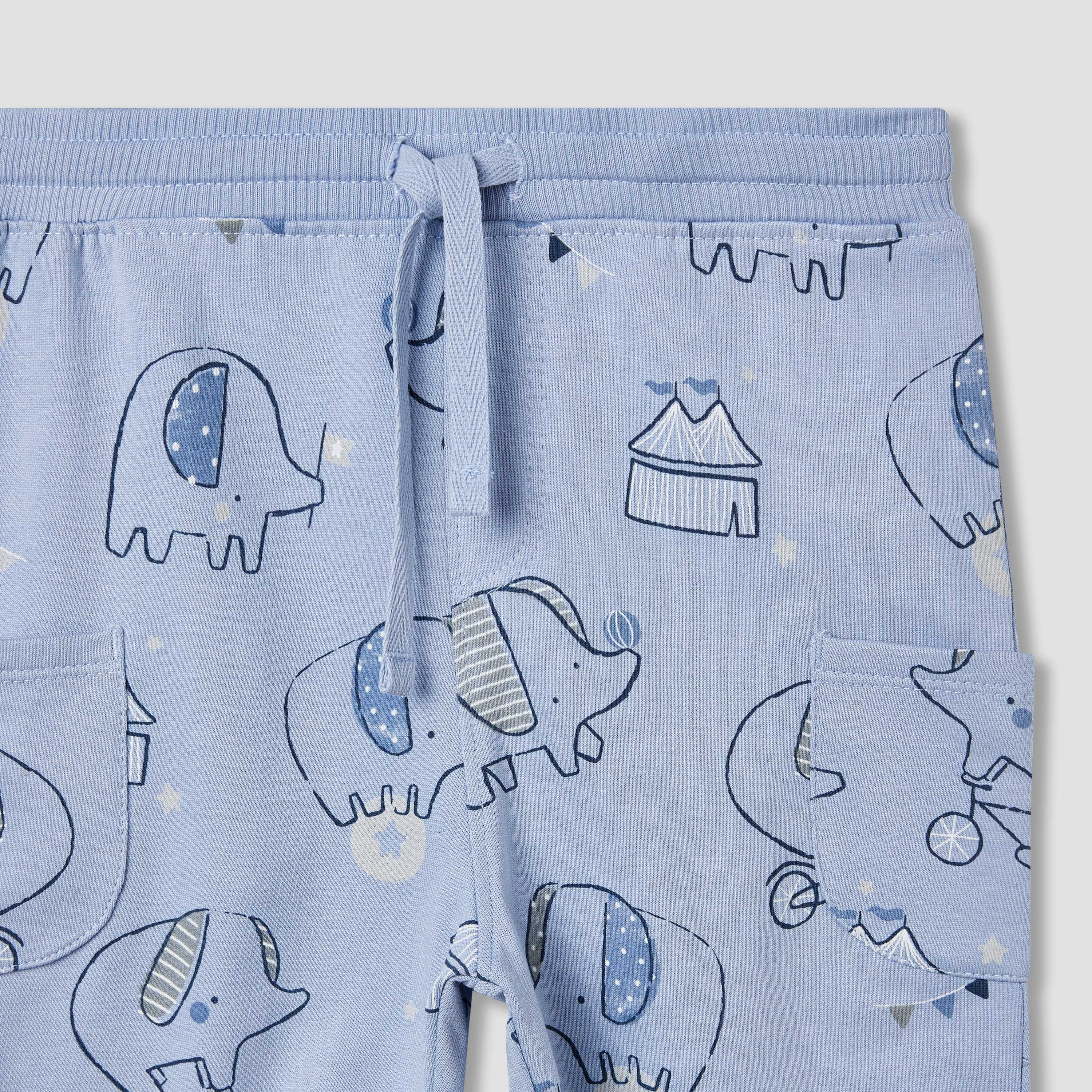 Juniors 3-Piece Elephant Print T-shirts and Joggers Set-baby-boys-clothing-setsandcoords-image-7