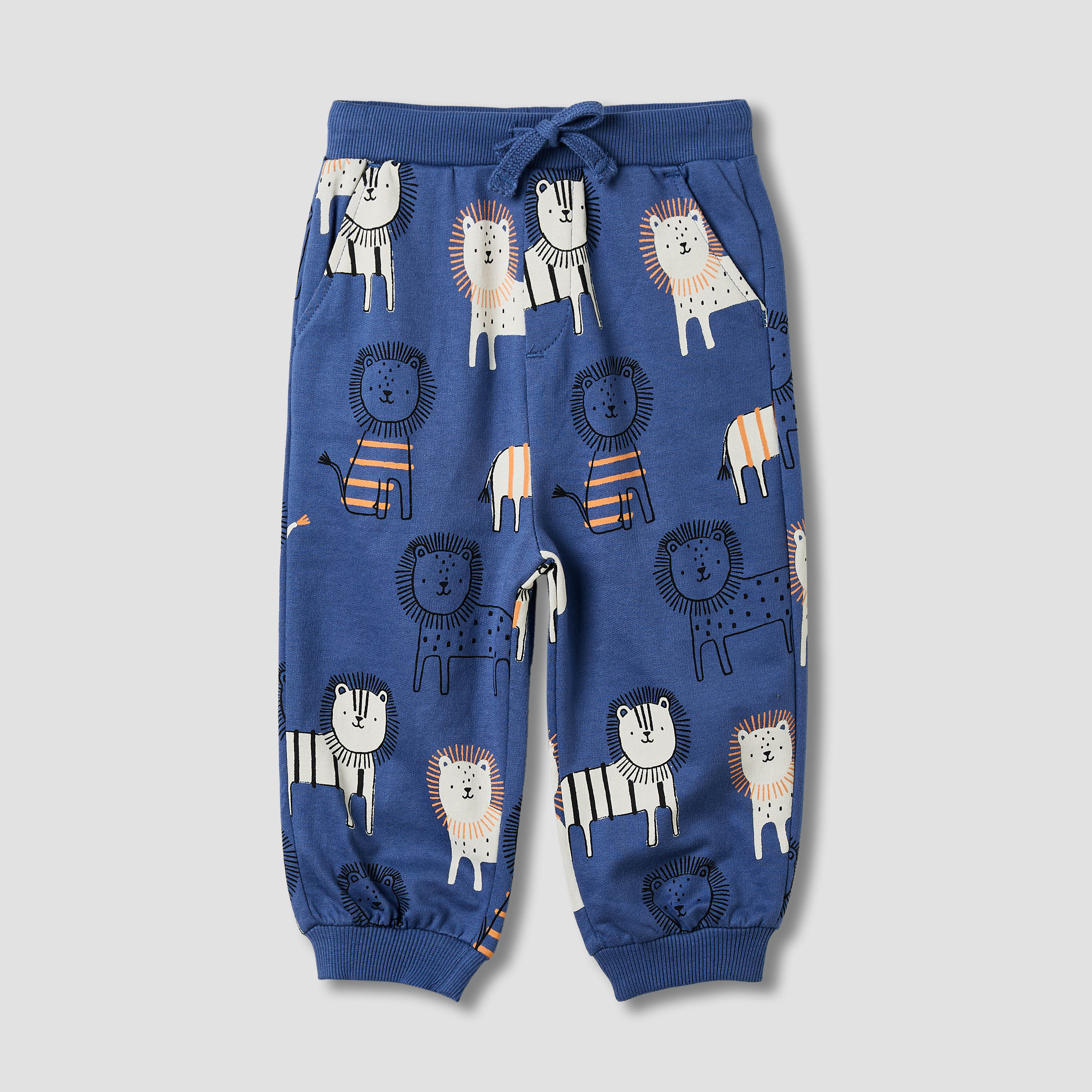 Juniors Boys Sweatshirt and Joggers Set with Safari Print - Cotton - Long Sleeves - Hood-baby-boys-clothing-winterwear-setsandcoords-image-3