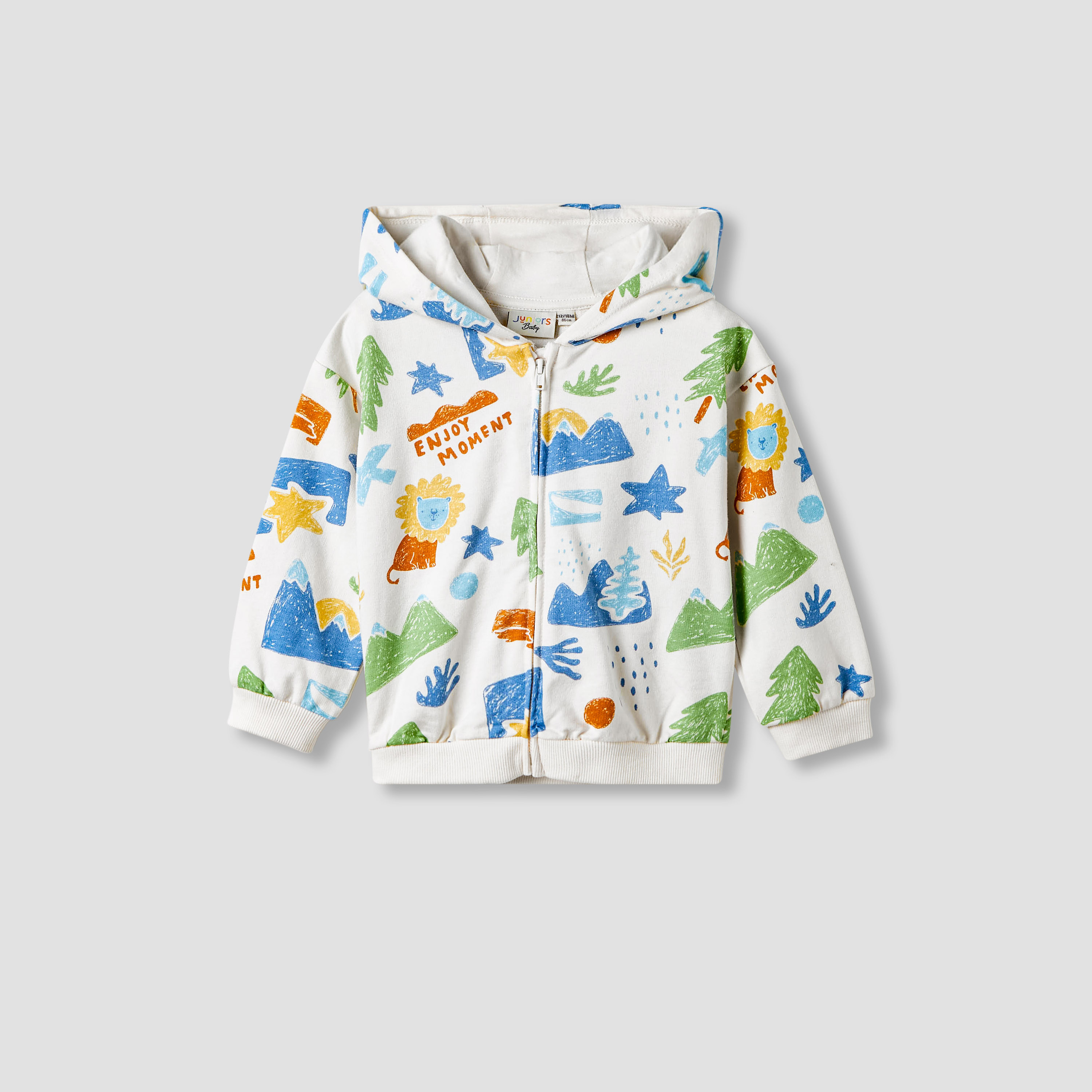 Juniors Abstract Print Hooded Sweatshirt and Joggers Set-baby-boys-clothing-setsandcoords-image-2