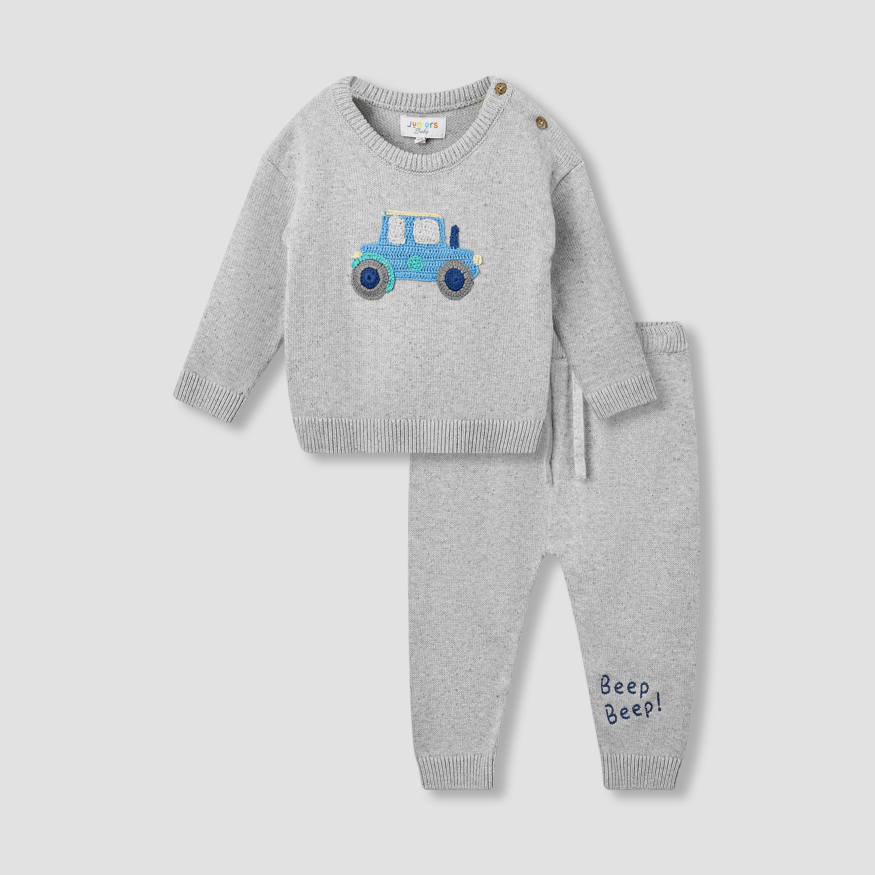 Juniors Vehicle Applique Pullover and Joggers Set-baby-boys-clothing-winterwear-setsandcoords-image-1