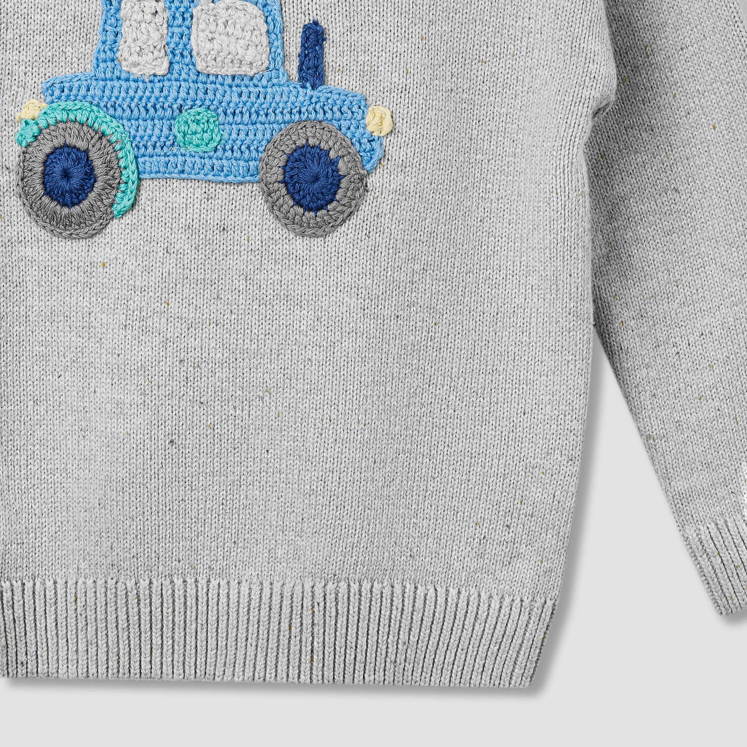 Juniors Vehicle Applique Pullover and Joggers Set-baby-boys-clothing-winterwear-setsandcoords-image-5
