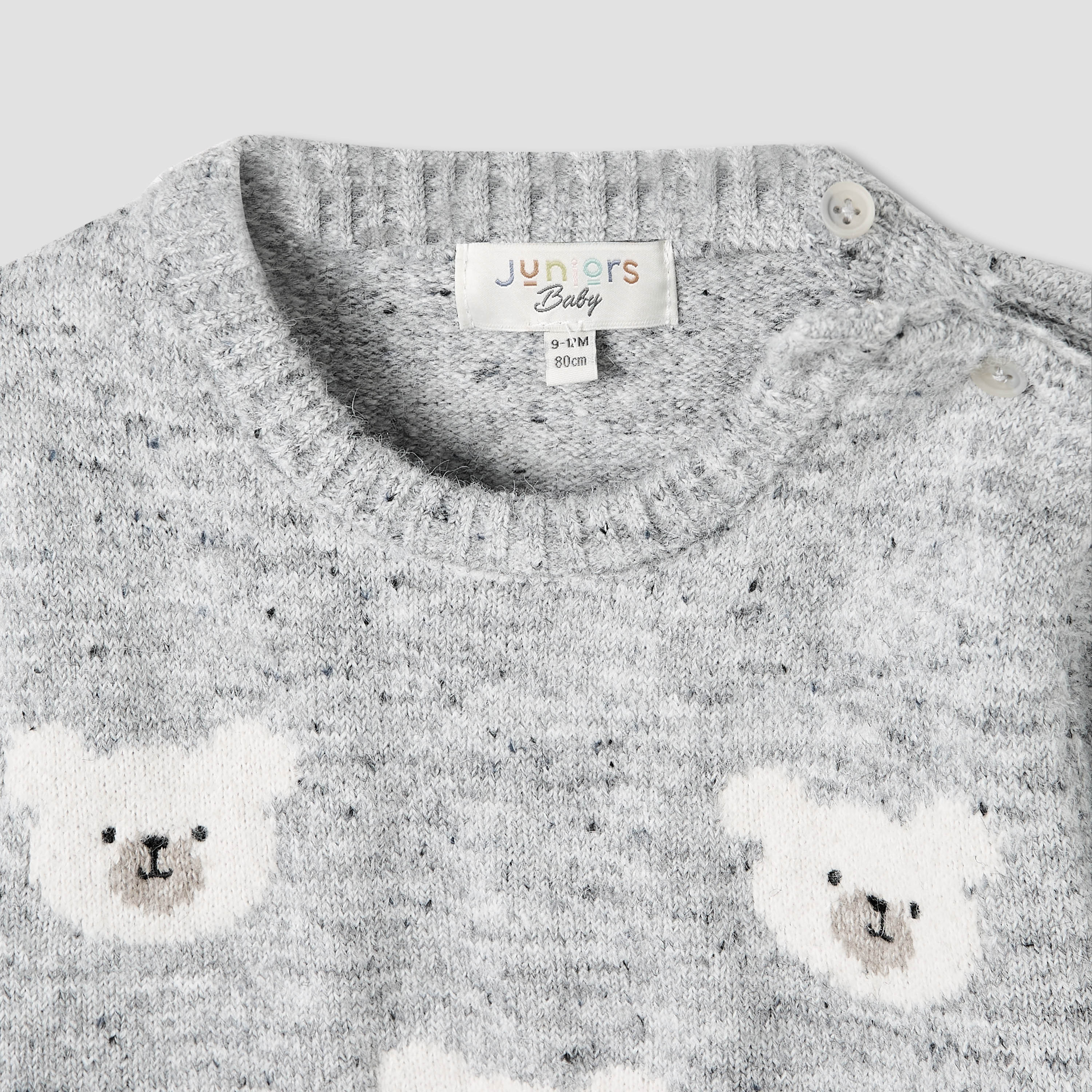 Juniors Boys Sweater and Pants Set with Teddy Print - Polyester Blend - Long Sleeves - Round Neck-baby-boys-clothing-winterwear-setsandcoords-image-4