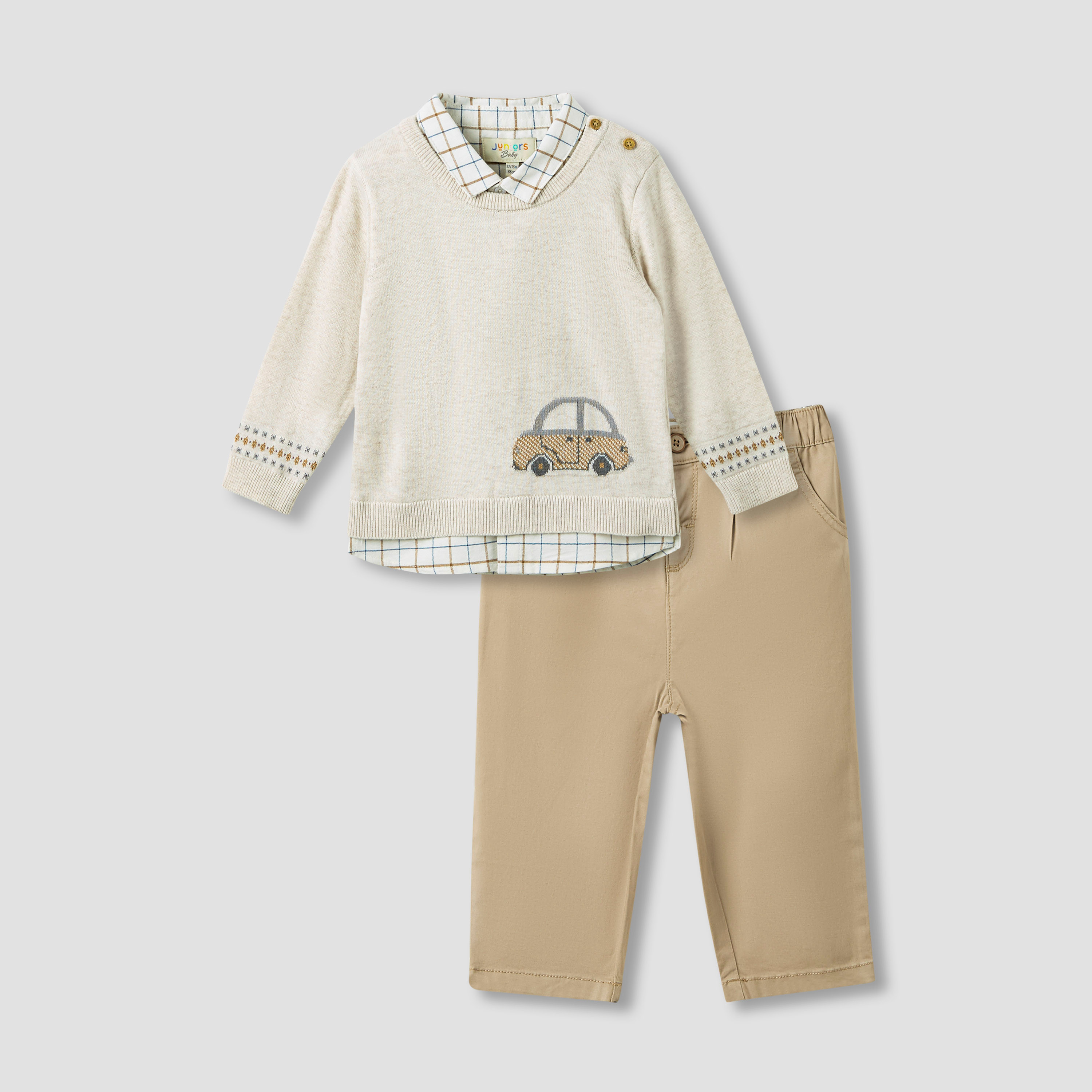 Juniors Sweater and Pant Set-baby-boys-clothing-winterwear-setsandcoords-image-1