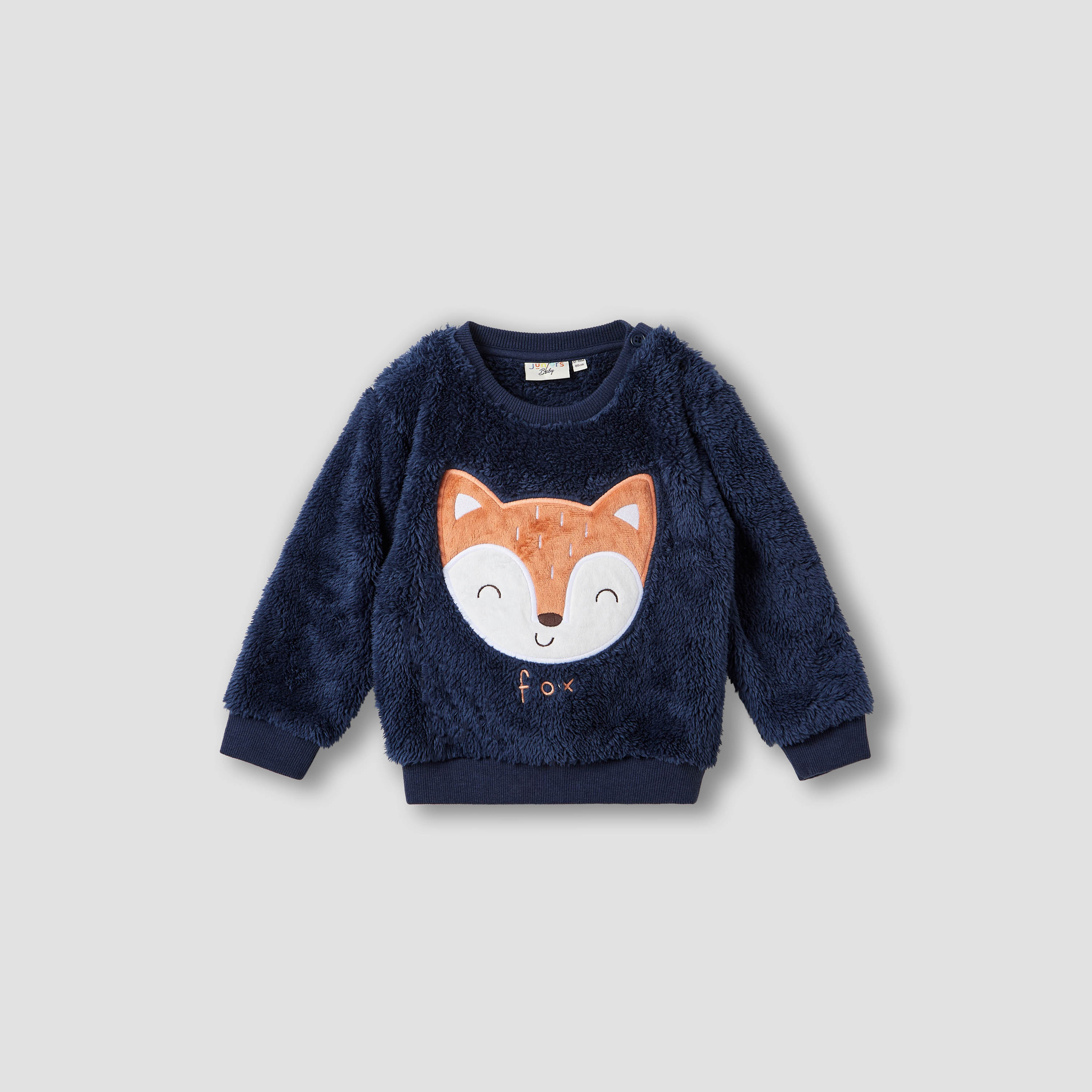 Juniors Fox Applique Sweatshirt and Joggers Set-baby-boys-clothing-winterwear-setsandcoords-image-2