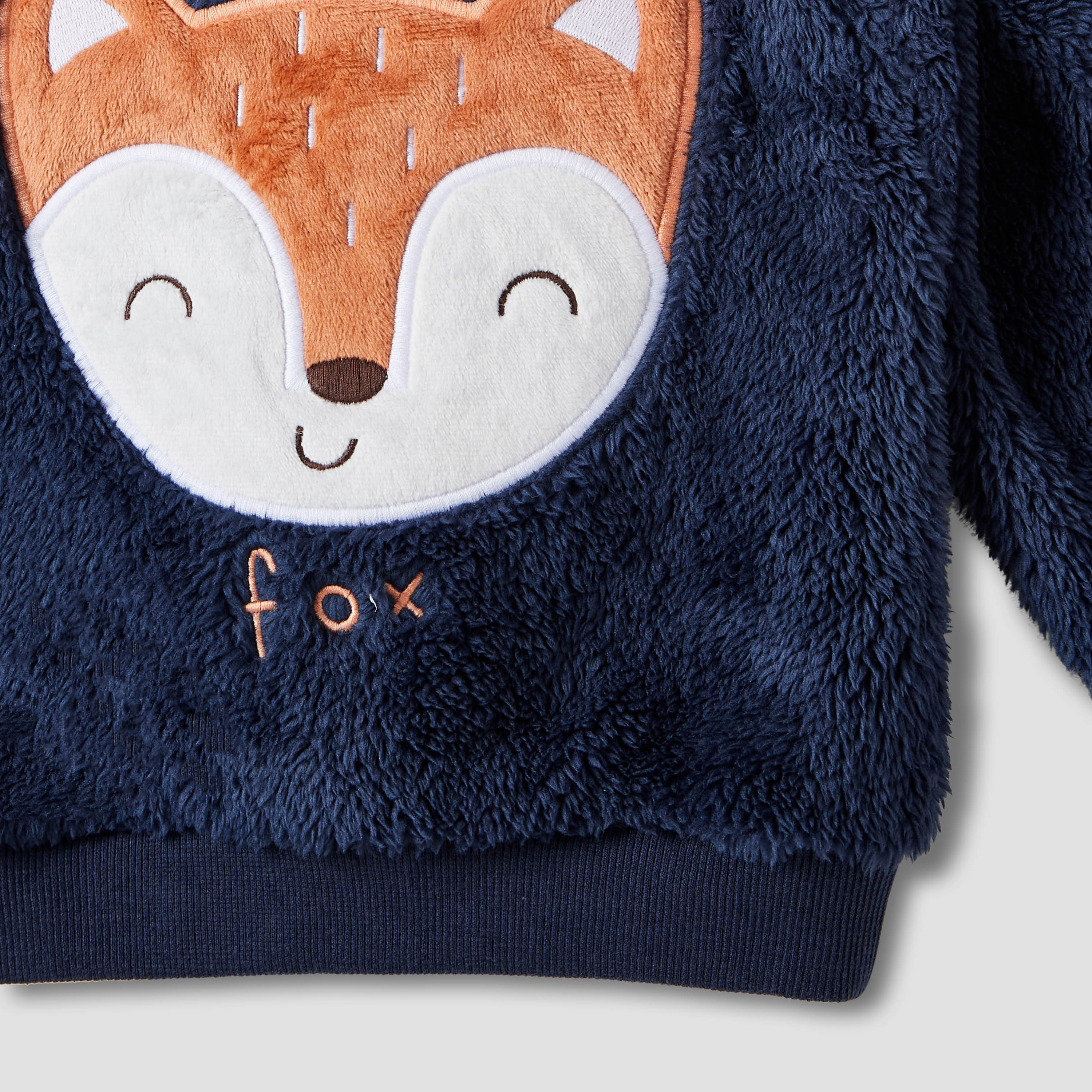Juniors Fox Applique Sweatshirt and Joggers Set-baby-boys-clothing-winterwear-setsandcoords-image-6