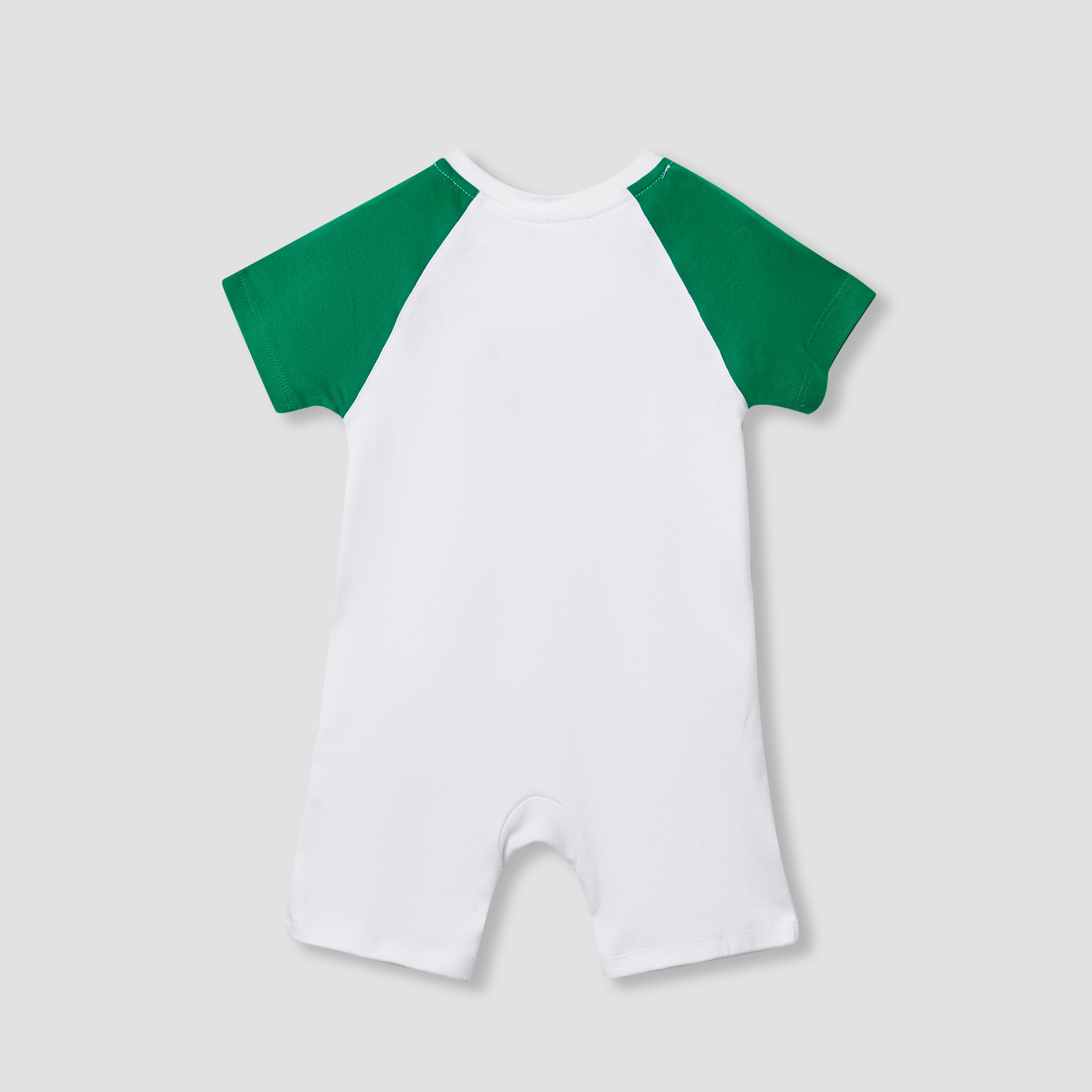 Juniors Saudi Arabia National Day Print Romper with Short Sleeves-baby-boys-clothing-rompers-image-2
