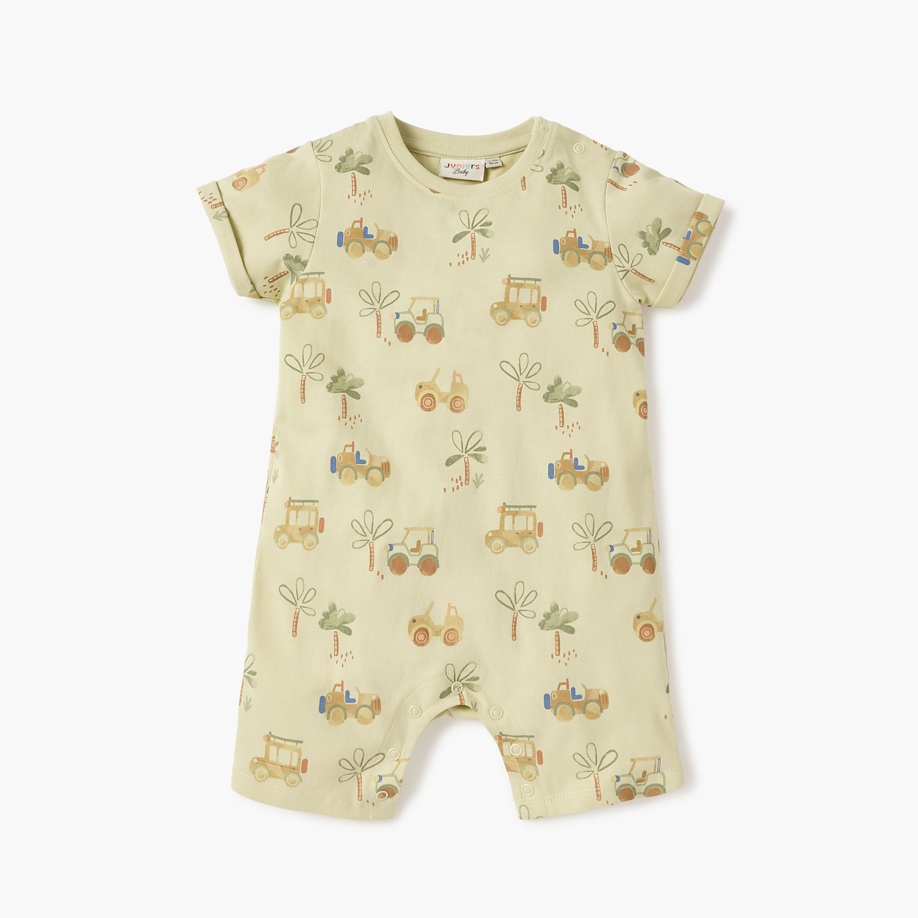 Juniors Assorted Romper with Short Sleeves and Button Closure - Set of 2-baby-boys-clothing-rompers-image-2