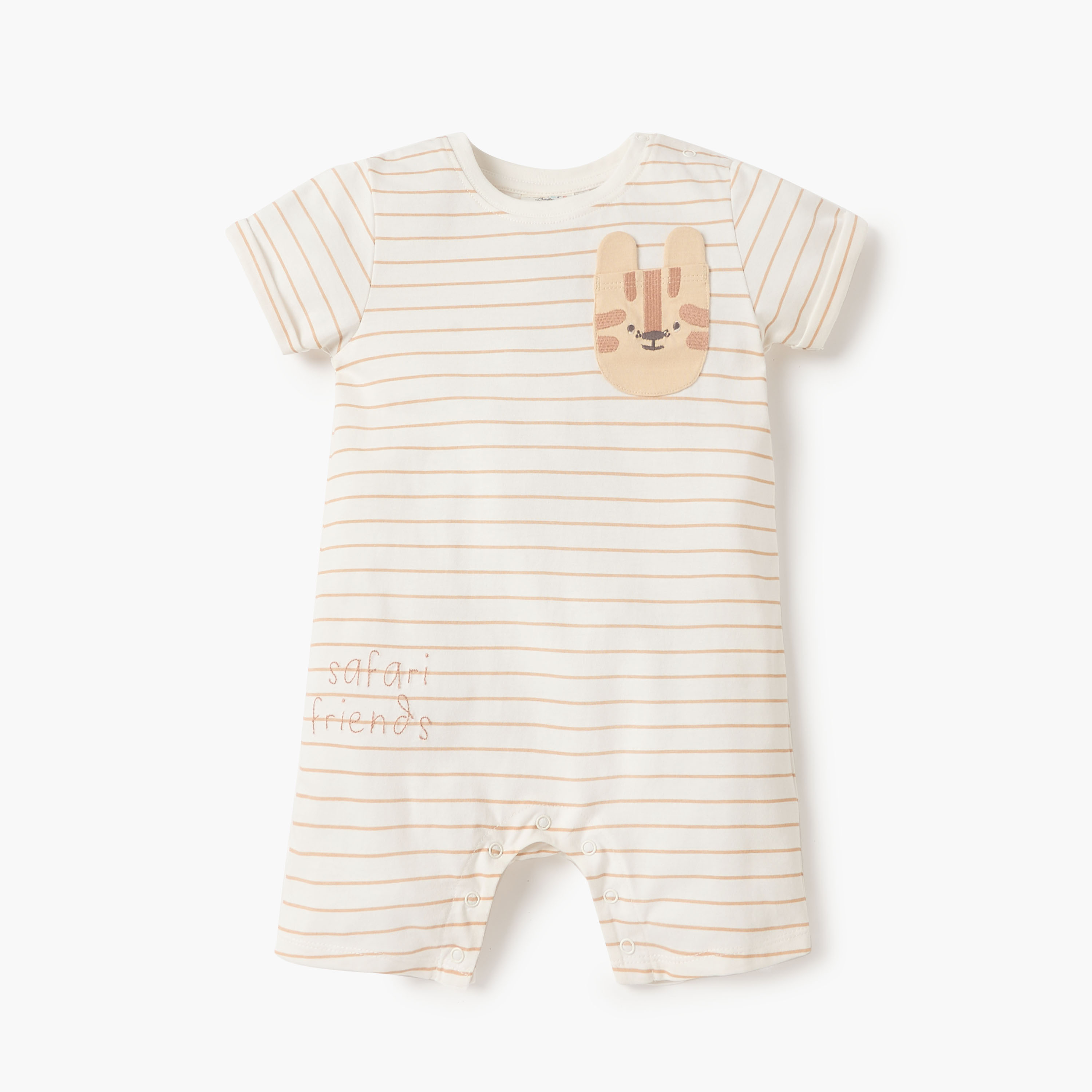 أفرولات بطبعات حيوانات وأزرار إغلاق من جونيورز - طقم من قطعتين-baby-boys-clothing-multipacks-image-3