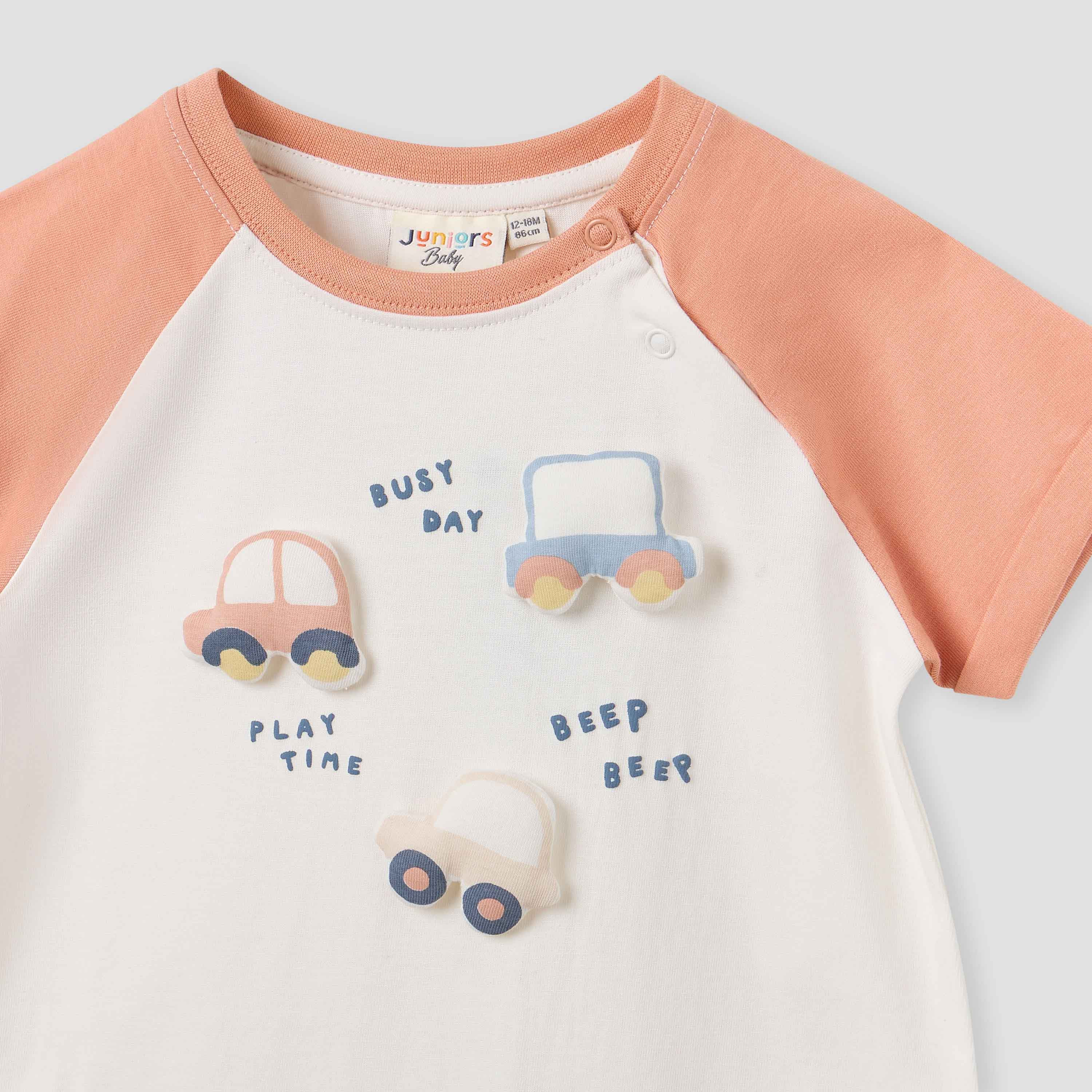 أفرول بطبعات بأكمام قصيرة قطعتين من جونيورز-baby-boys-clothing-rompers-image-4