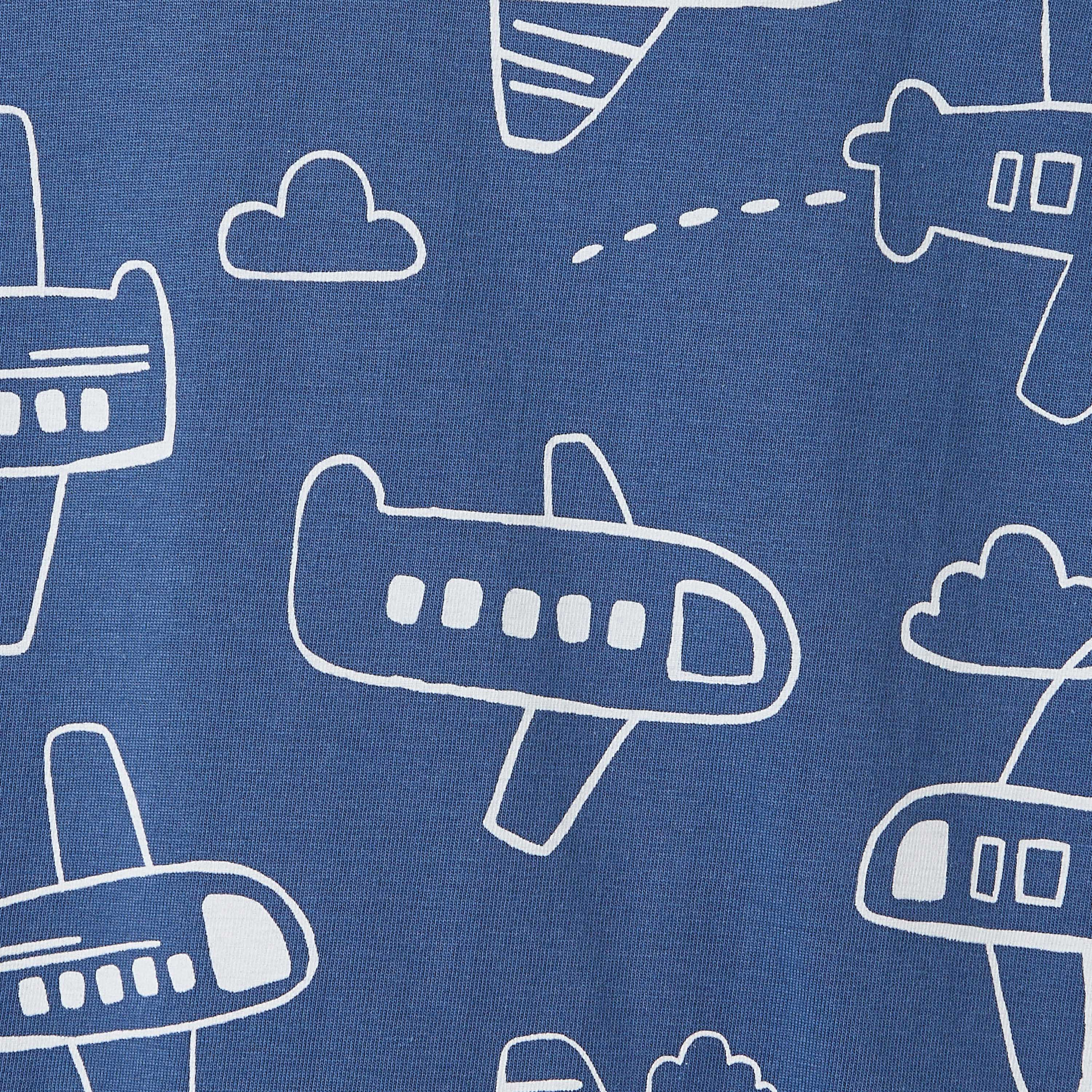 Juniors Aeroplane Print Romper with Short Sleeves - Set of 2-baby-boys-clothing-rompers-image-7