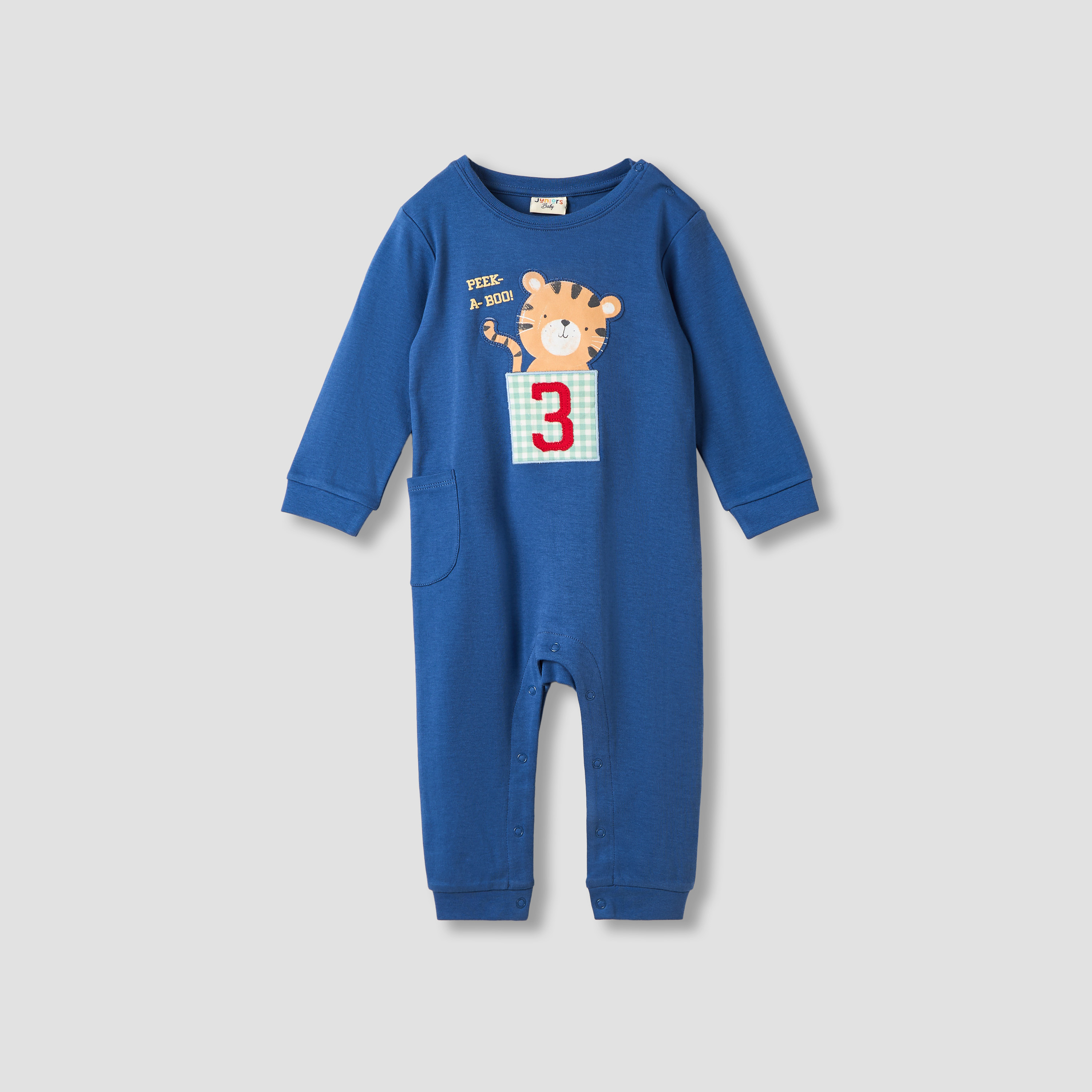 Juniors Printed Romper with Long Sleeves - Set of 2-baby-boys-clothing-rompers-image-3