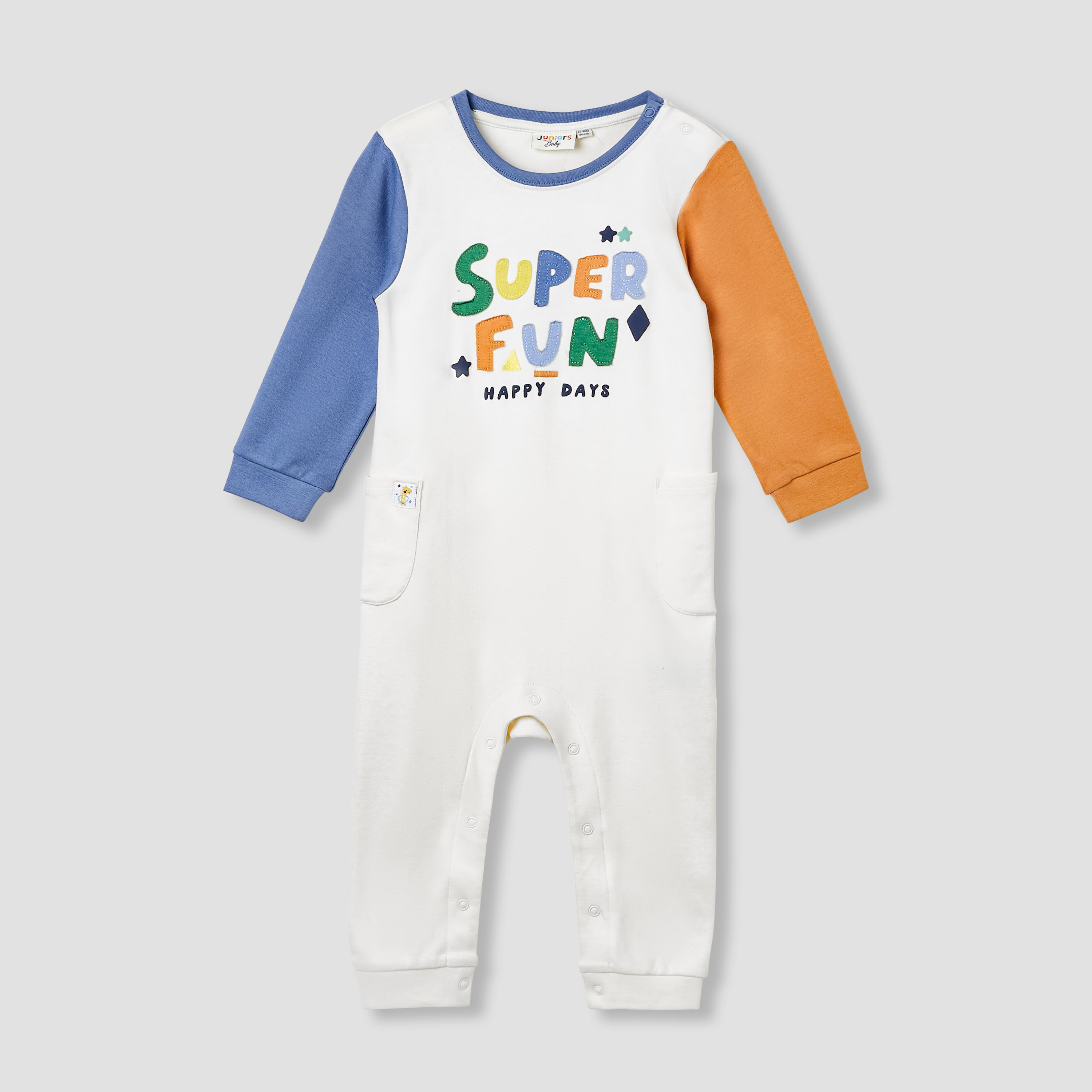 Juniors Assorted Sleepsuit with Long Sleeves - Set of 2-baby-boys-clothing-rompers-image-2