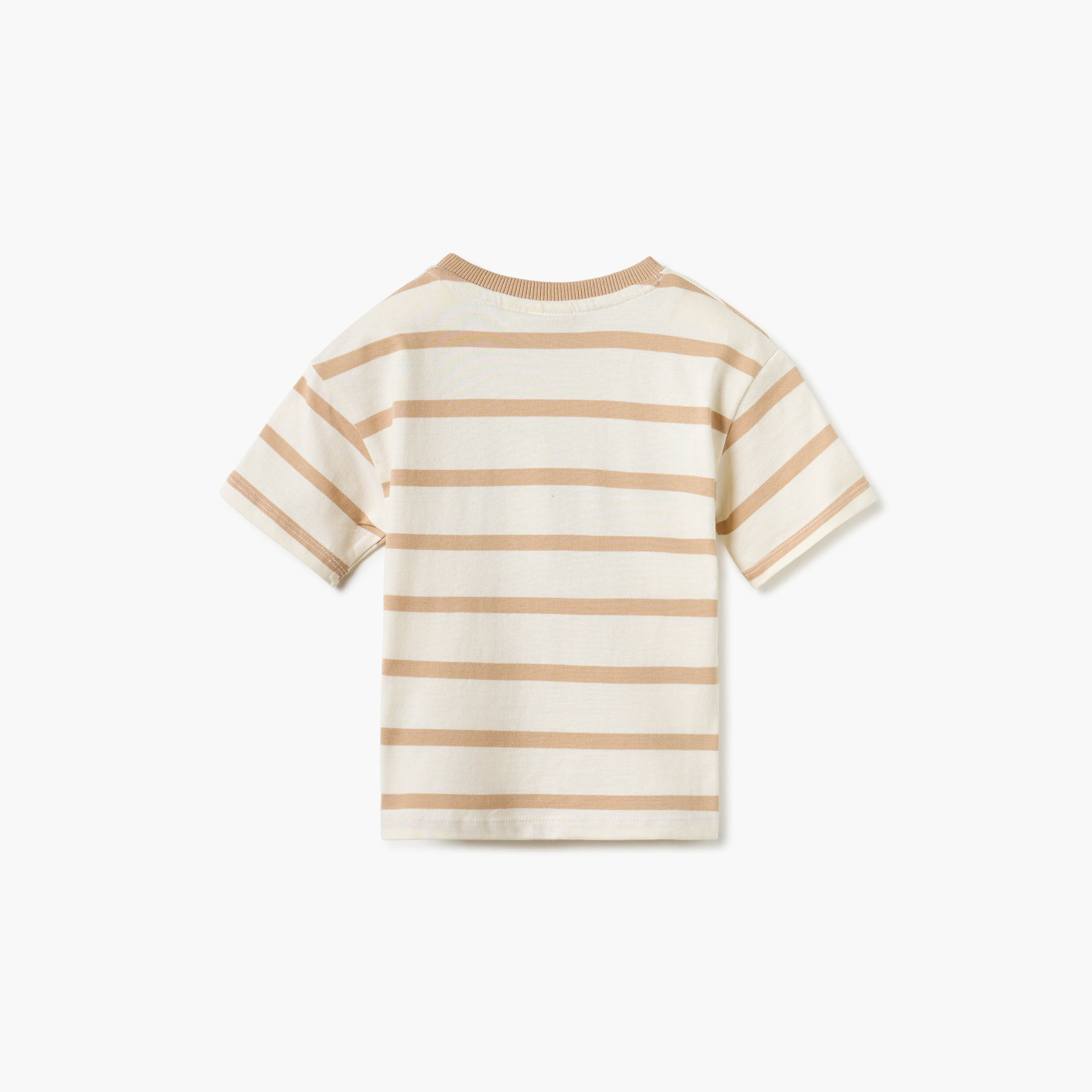 Juniors Striped Crew Neck T-Shirt with Applique Detail-baby-boys-clothing-tshirtsandpolos-image-2