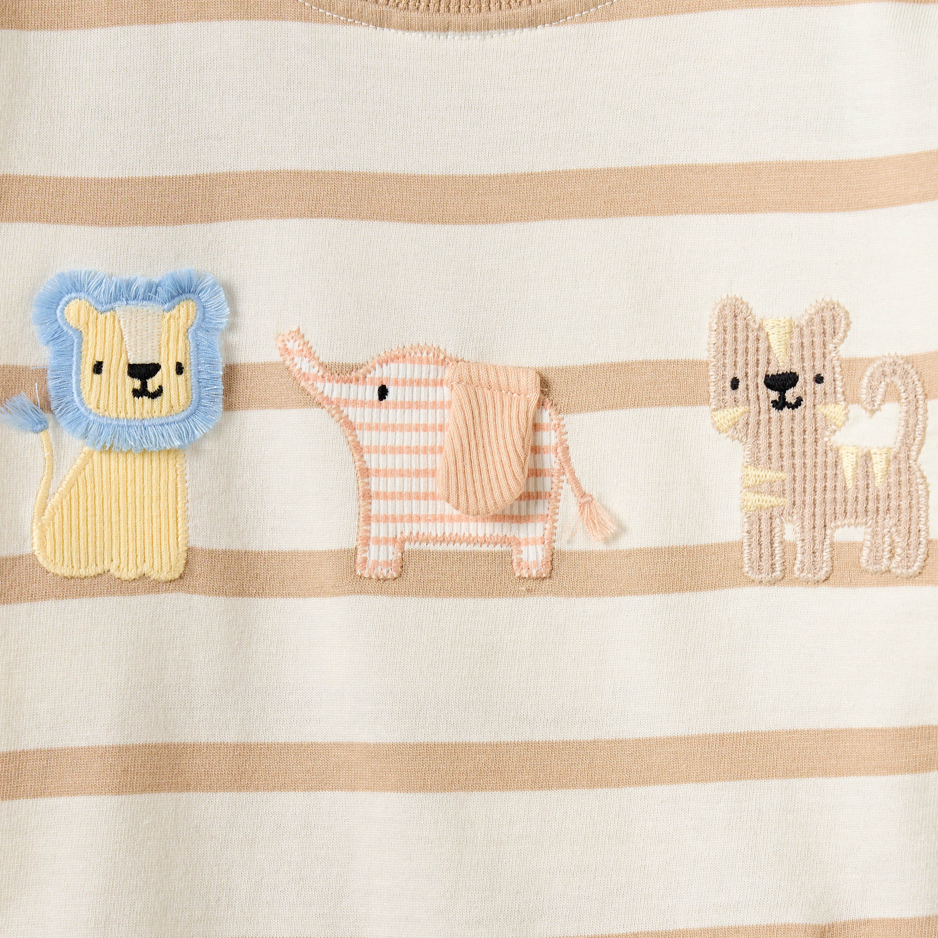 Juniors Striped Crew Neck T-Shirt with Applique Detail-baby-boys-clothing-tshirtsandpolos-image-4