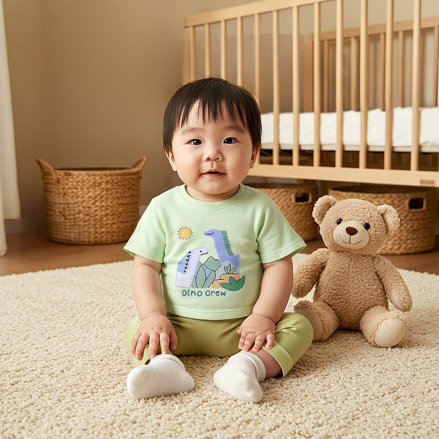Juniors Dinosaur Applique T-shirt with Short Sleeves-baby-boys-clothing-tshirtsandpolos-image-6