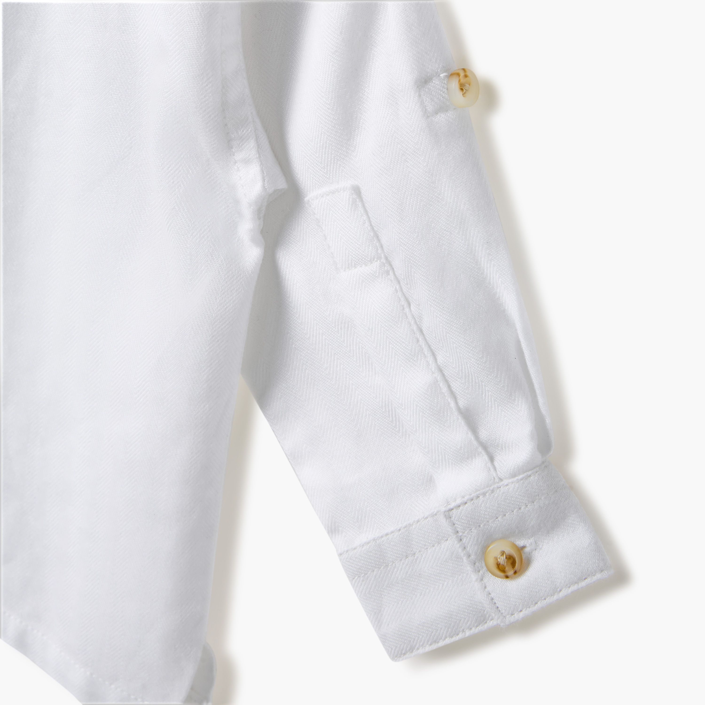 Juniors Solid Mandarin Collar Shirt with Long Sleeves-baby-boys-clothing-shirts-image-4