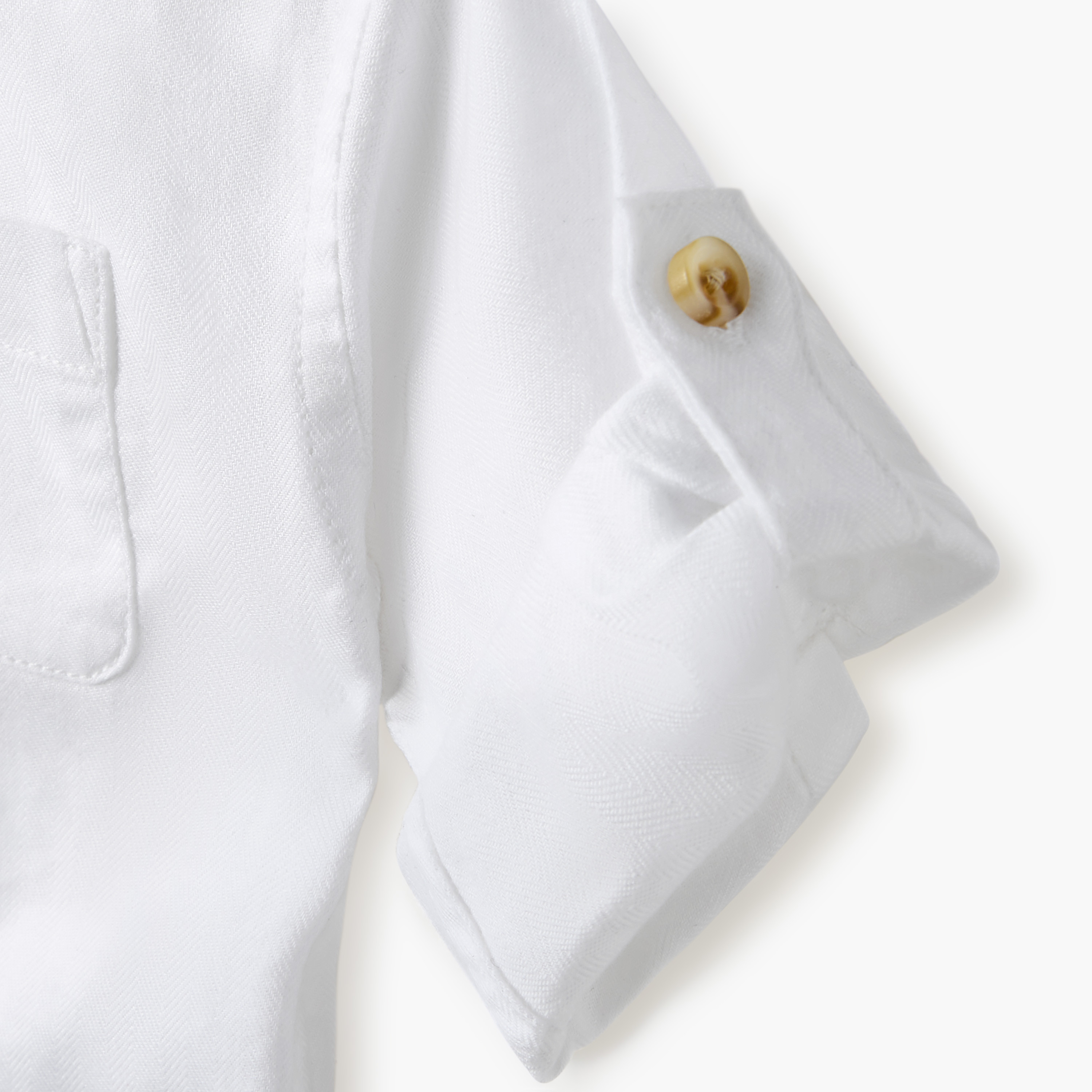 Juniors Solid Mandarin Collar Shirt with Long Sleeves-baby-boys-clothing-shirts-image-5
