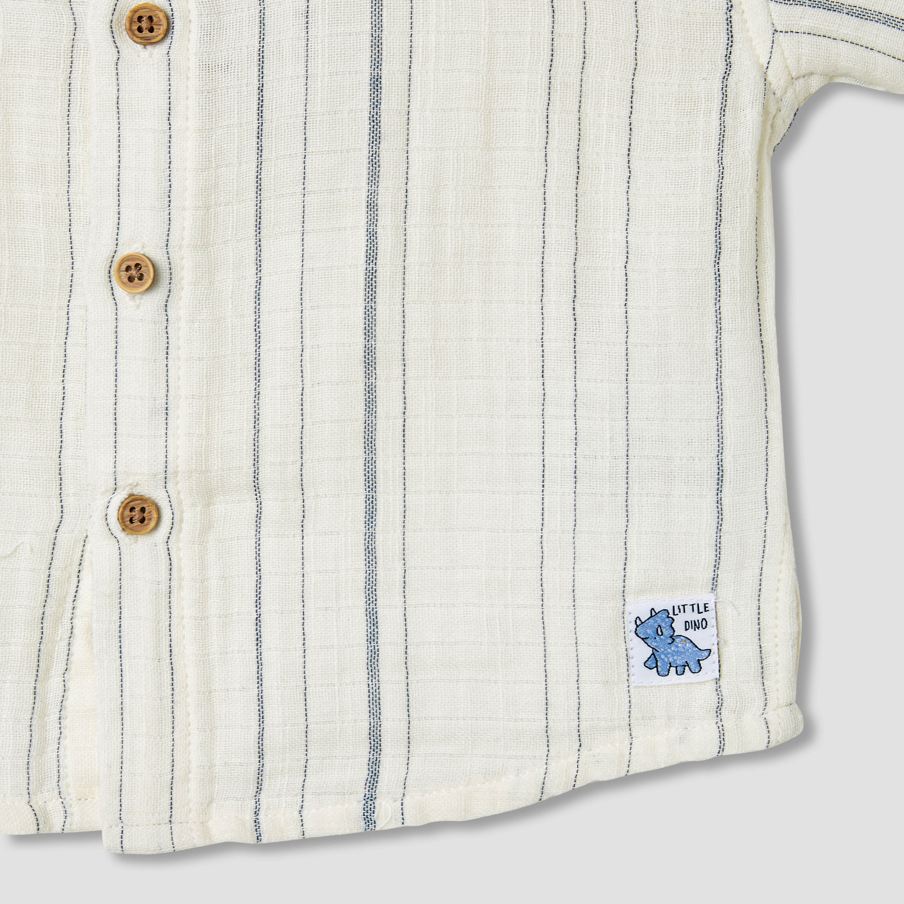 Juniors Striped Shirt with Short Sleeves-baby-boys-clothing-shirts-image-4