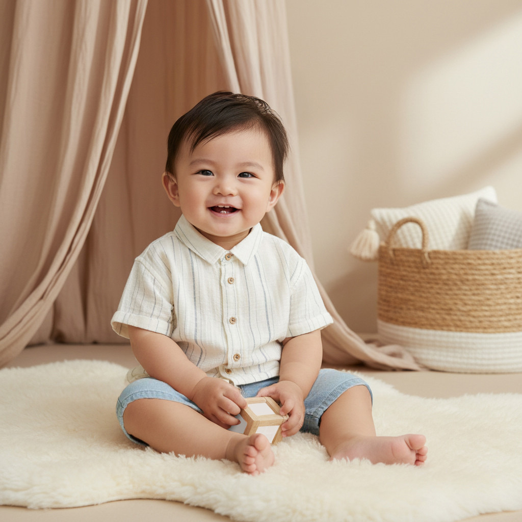 قميص مخطط بأكمام قصيرة من جونيورز-baby-boys-clothing-shirts-image-5