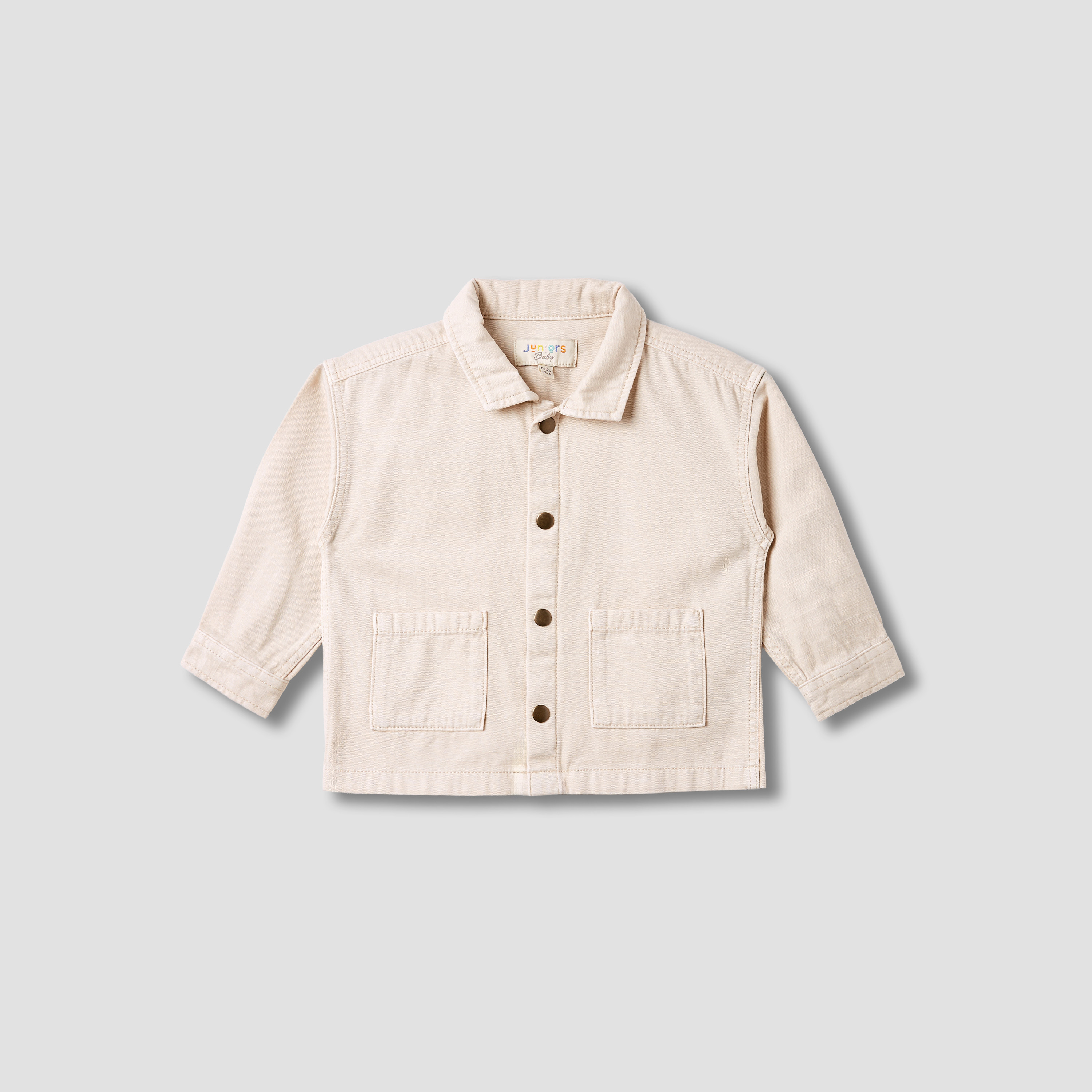 Juniors Denim Shirt with Collar-baby-boys-clothing-shirts-image-1