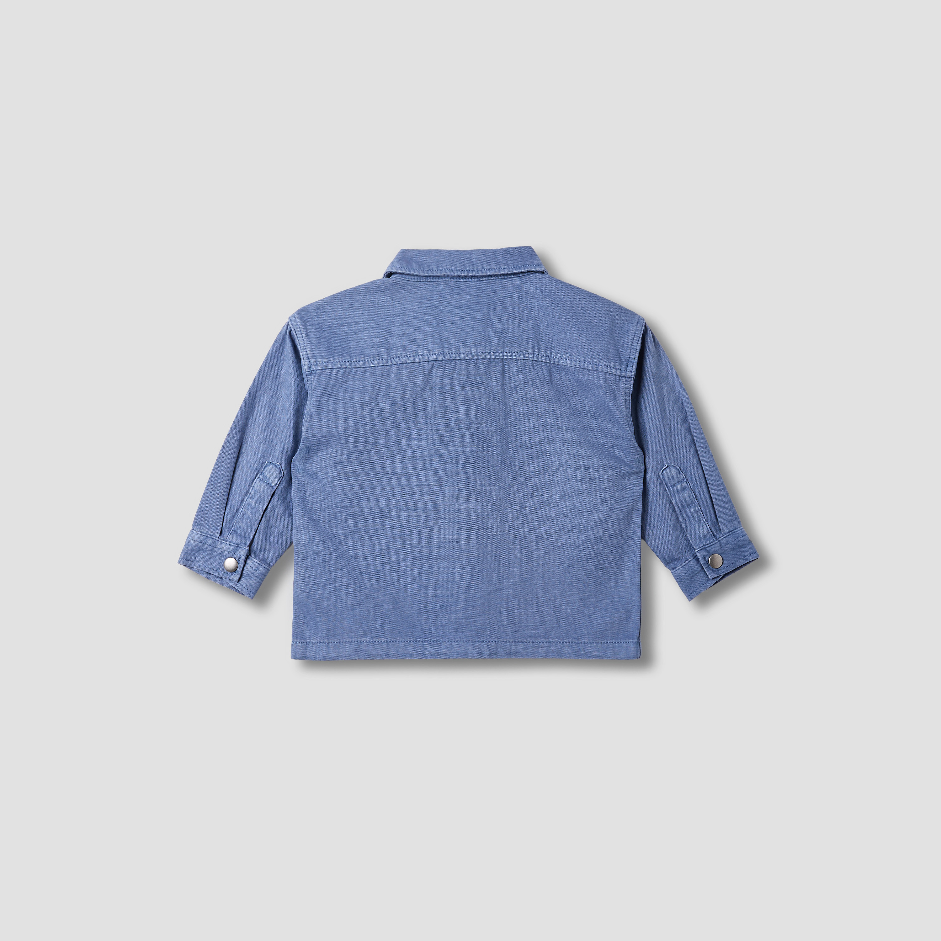 Juniors Denim Shirt with Collar-baby-boys-clothing-shirts-image-2