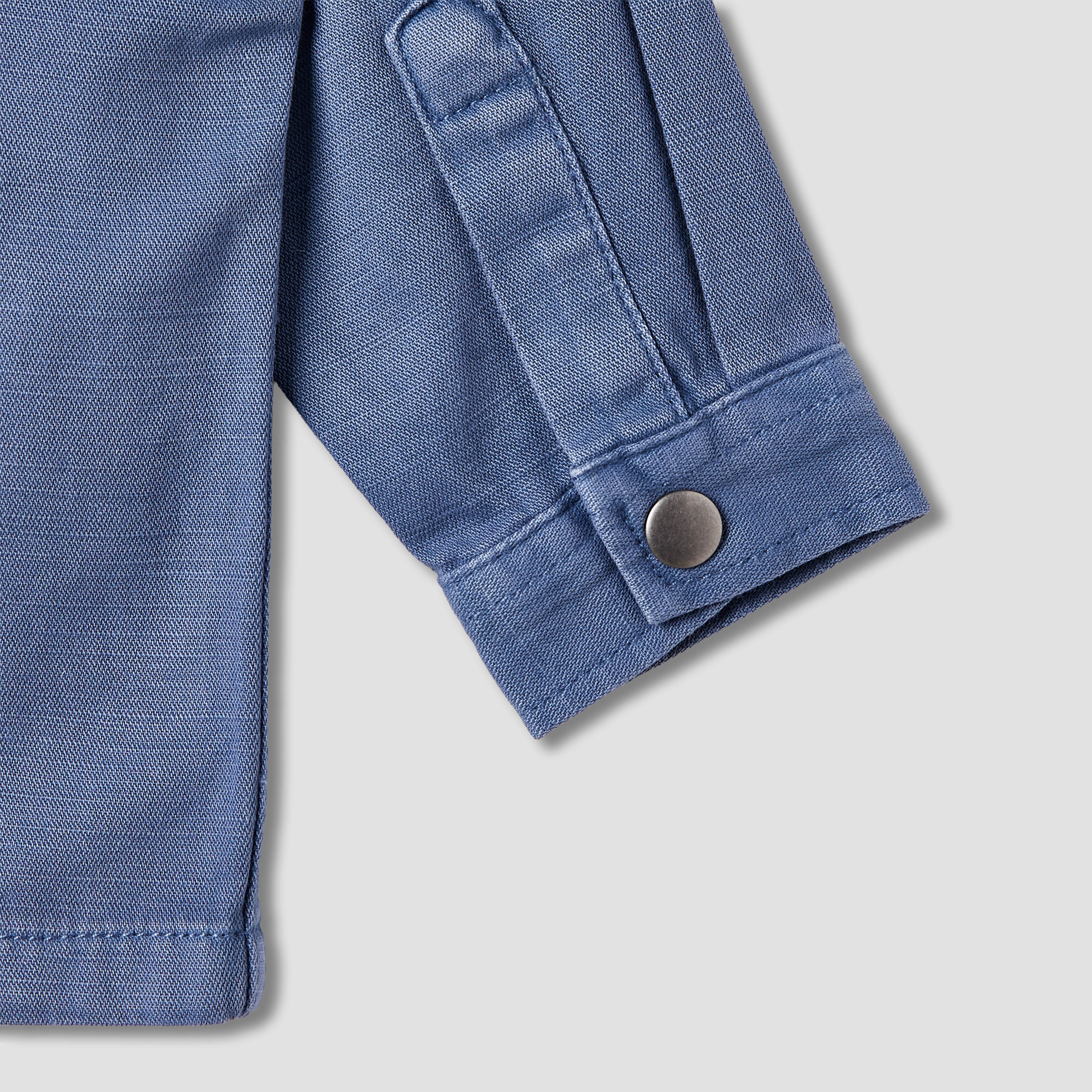 Juniors Denim Shirt with Collar-baby-boys-clothing-shirts-image-5