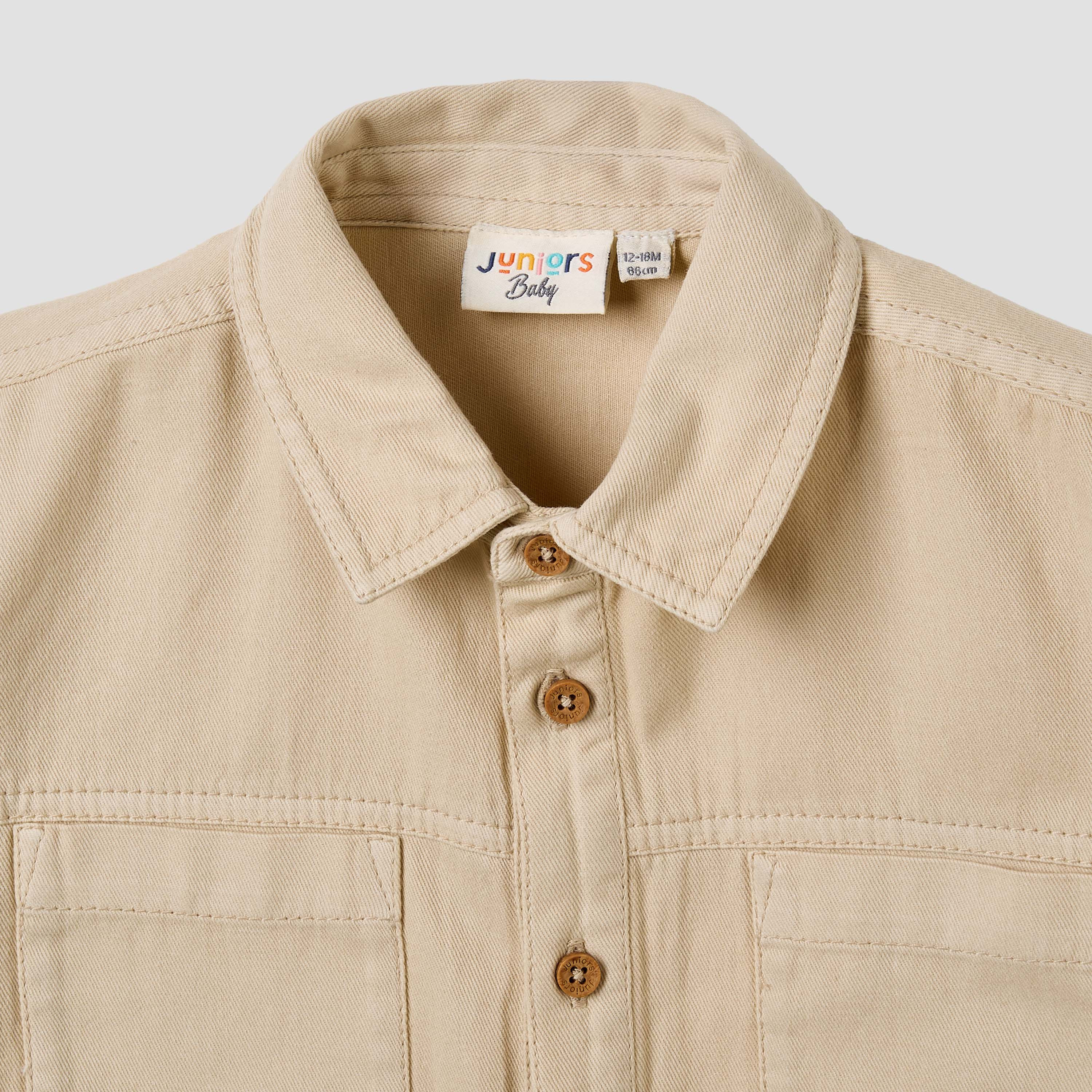Juniors Boys Collared Shirt - Cotton - Long Sleeves-baby-boys-clothing-shirts-image-3