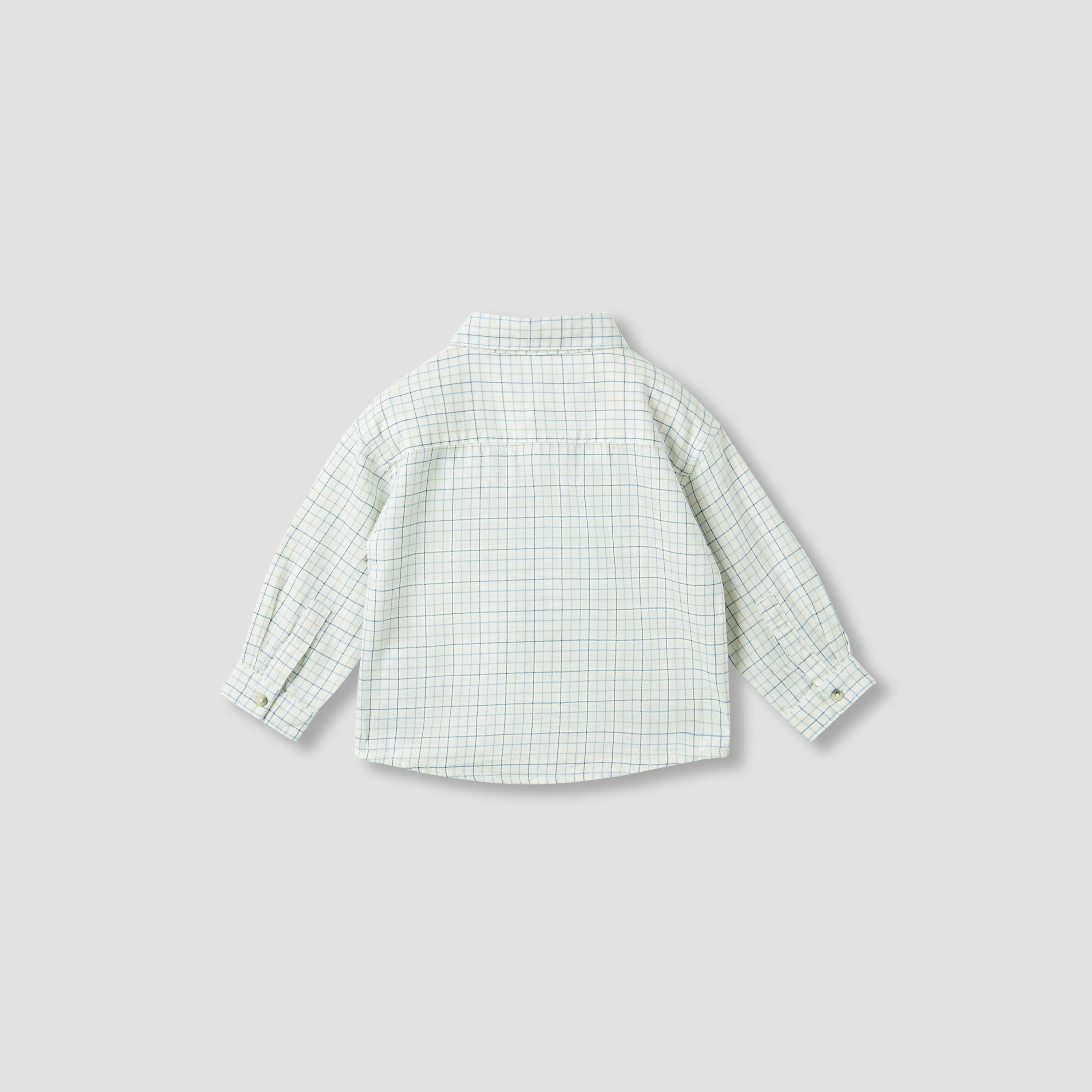 Juniors Boys Collared Neck Shirt with Pocket - Cotton - Long Sleeves-baby-boys-clothing-shirts-image-3