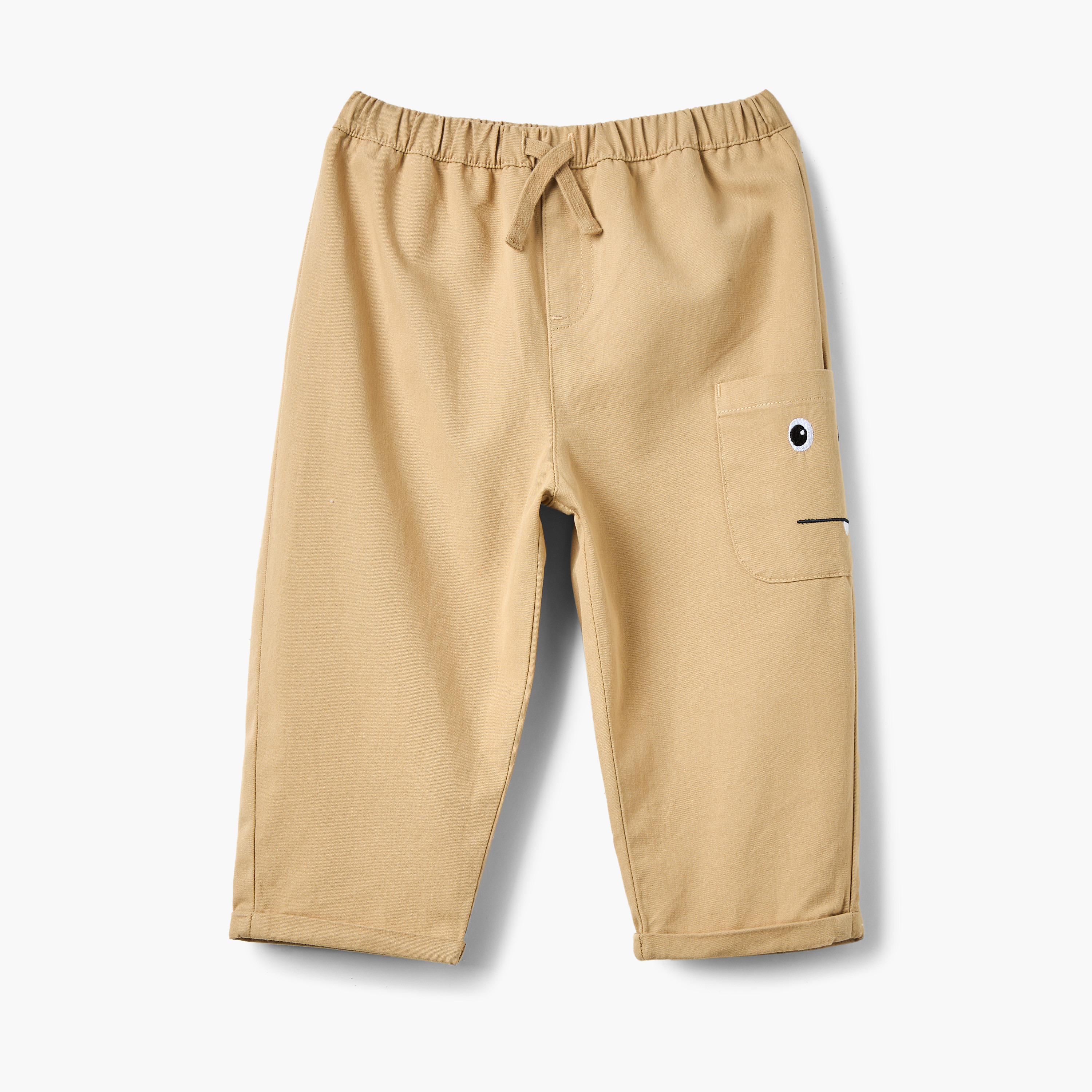 Juniors Textured Pants with Pocket and Drawstring Closure-baby-boys-clothing-bottoms-trousers-image-1