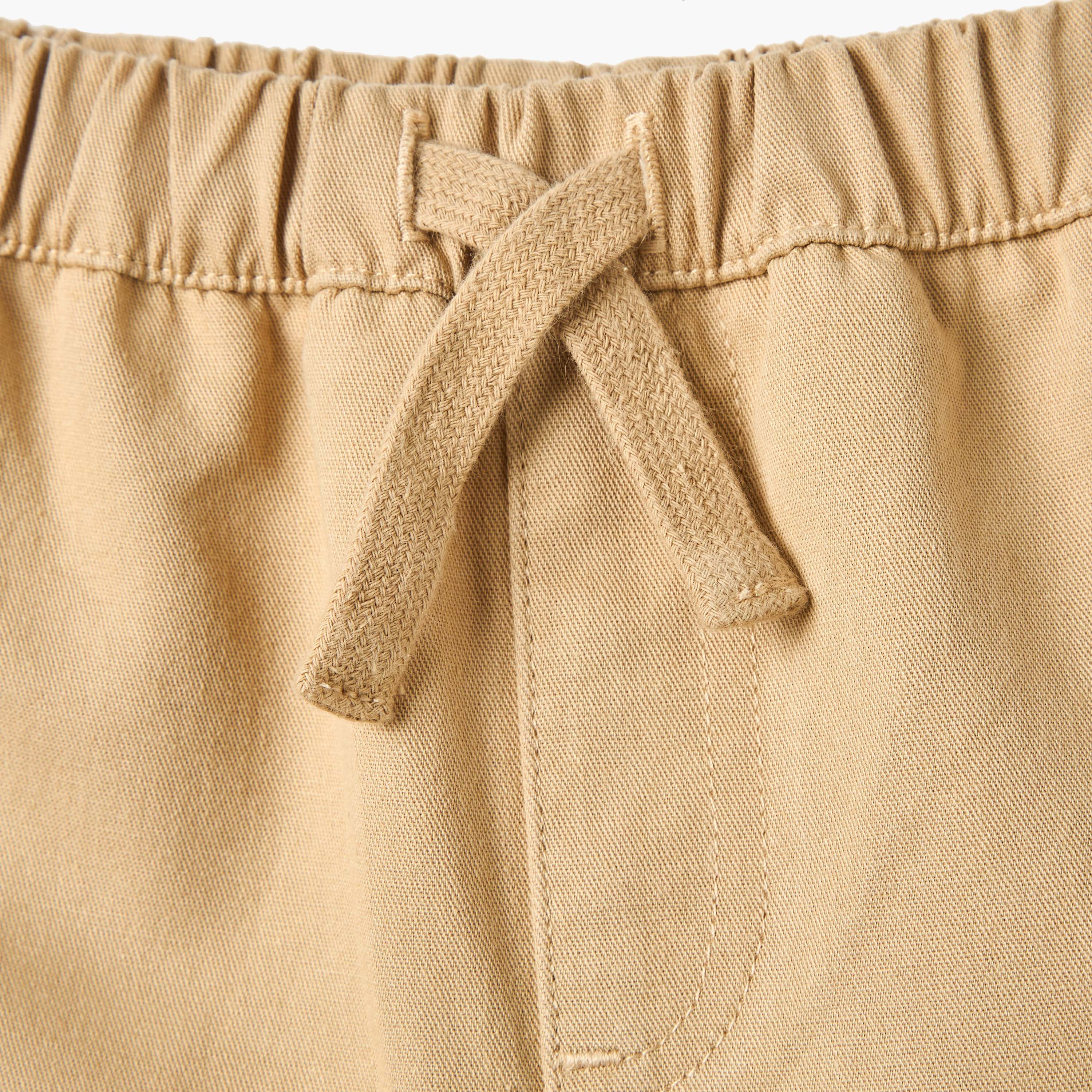 Juniors Textured Pants with Pocket and Drawstring Closure-baby-boys-clothing-bottoms-trousers-image-4