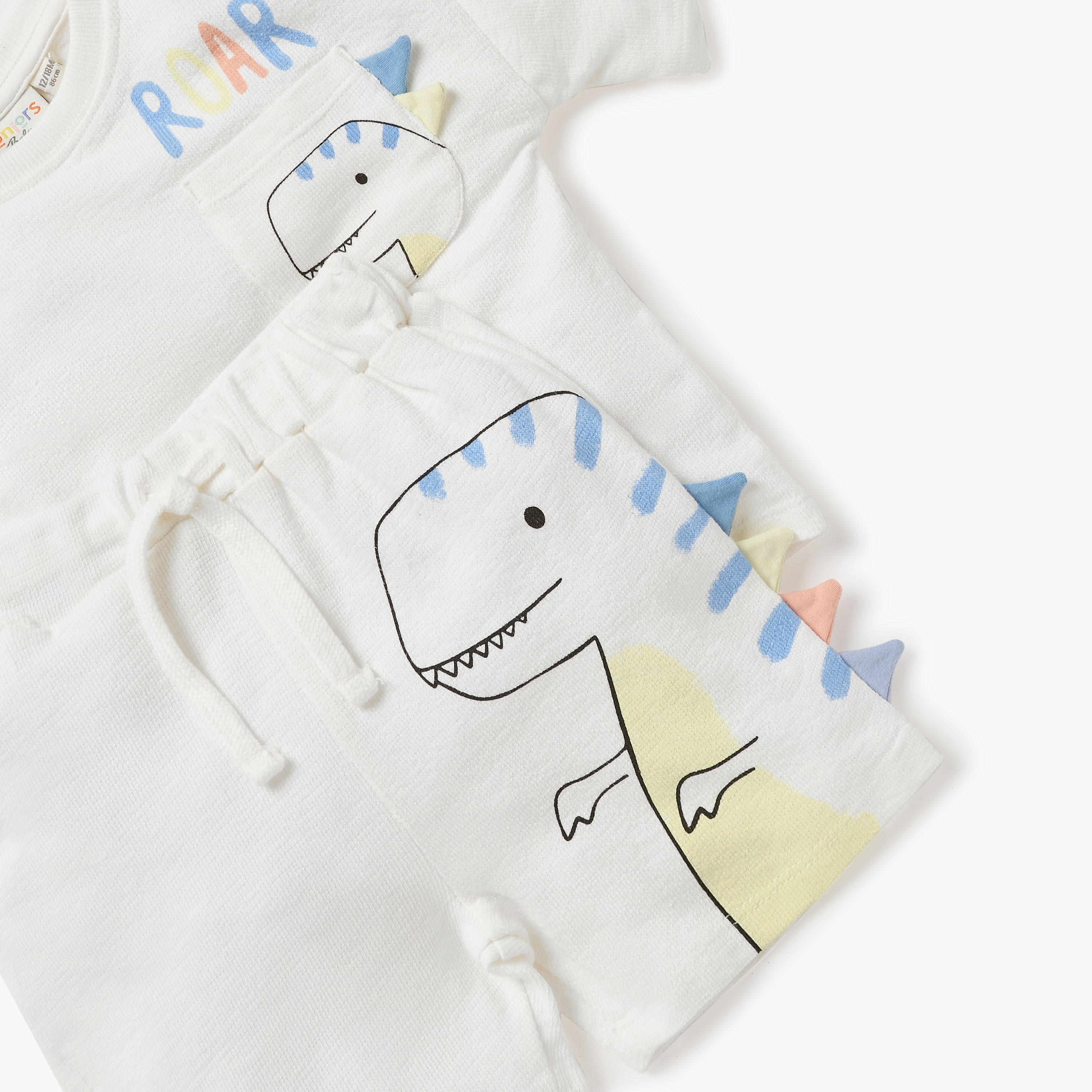 طقم شورت وتيشيرت بطبعات ديناصور من جونيورز-baby-boys-clothing-setsandcoords-image-5