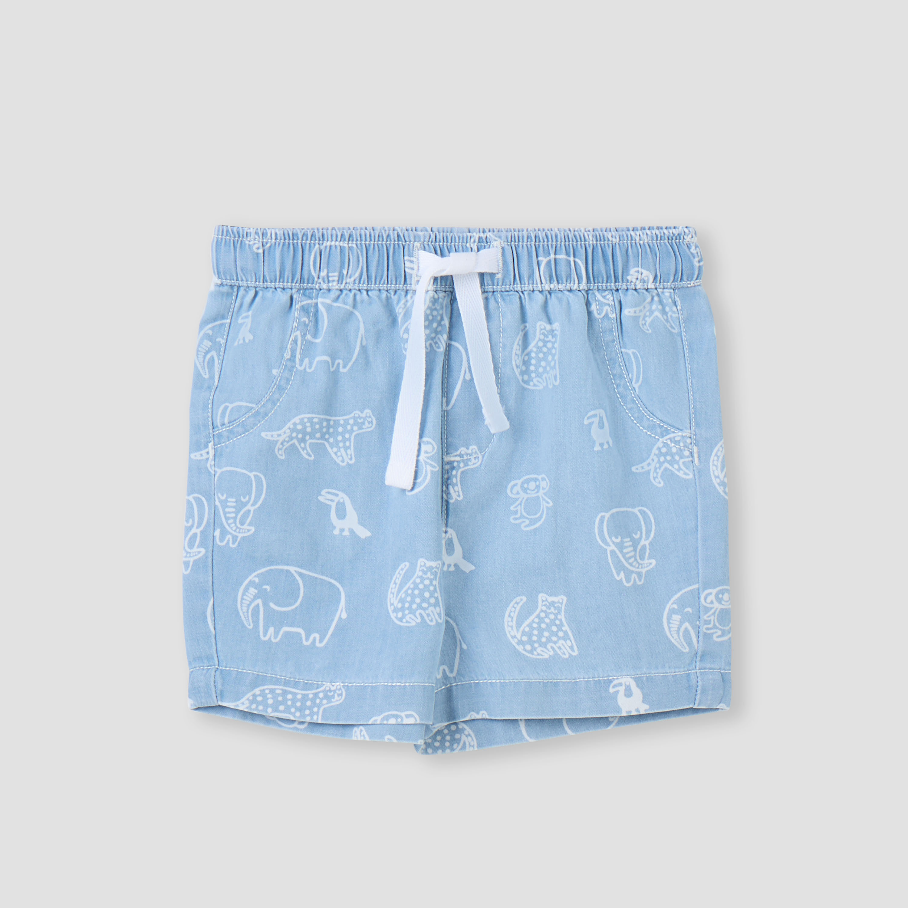 Juniors Animal Print Denim Shirt and Shorts Set-baby-boys-clothing-setsandcoords-image-3