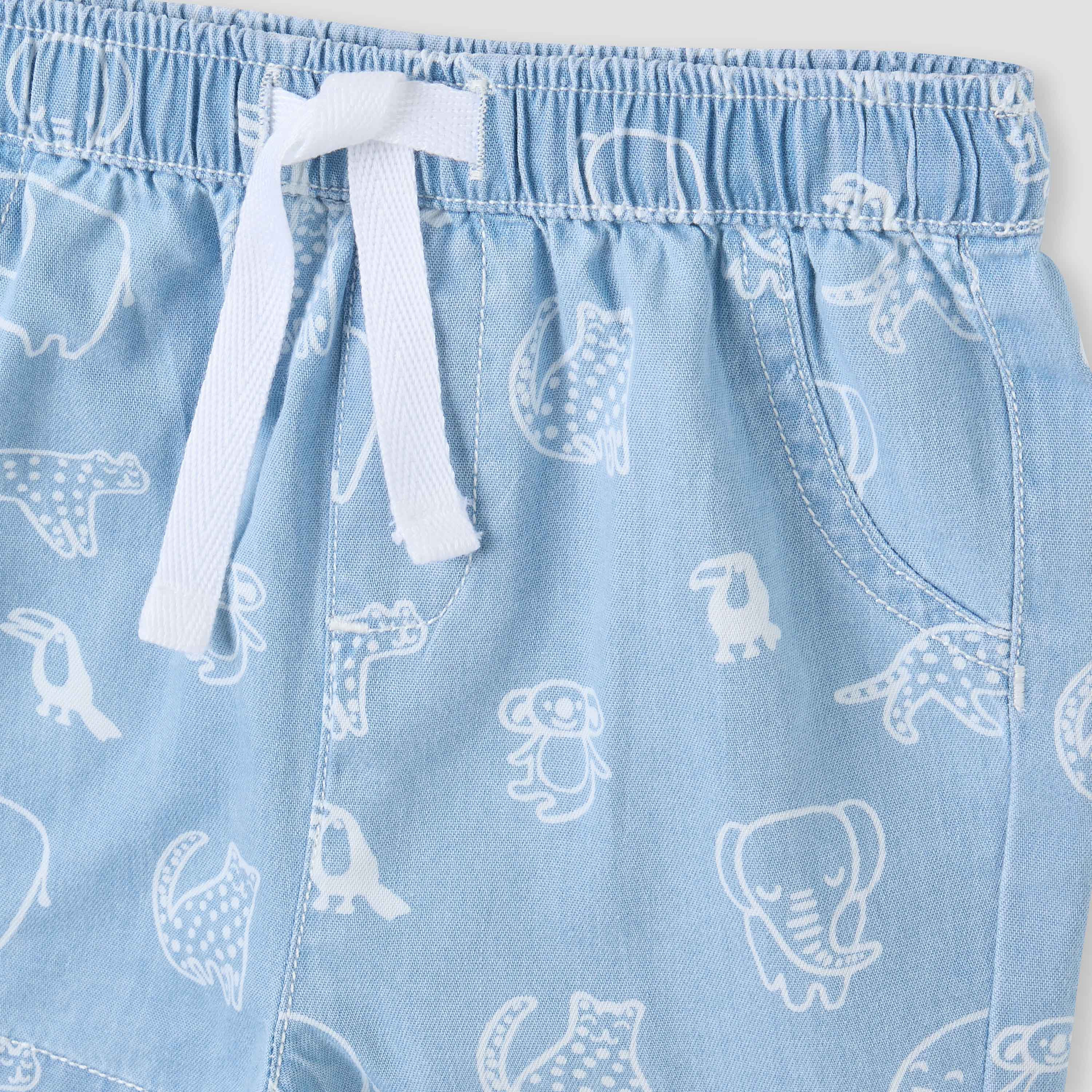 Juniors Animal Print Denim Shirt and Shorts Set-baby-boys-clothing-setsandcoords-image-5